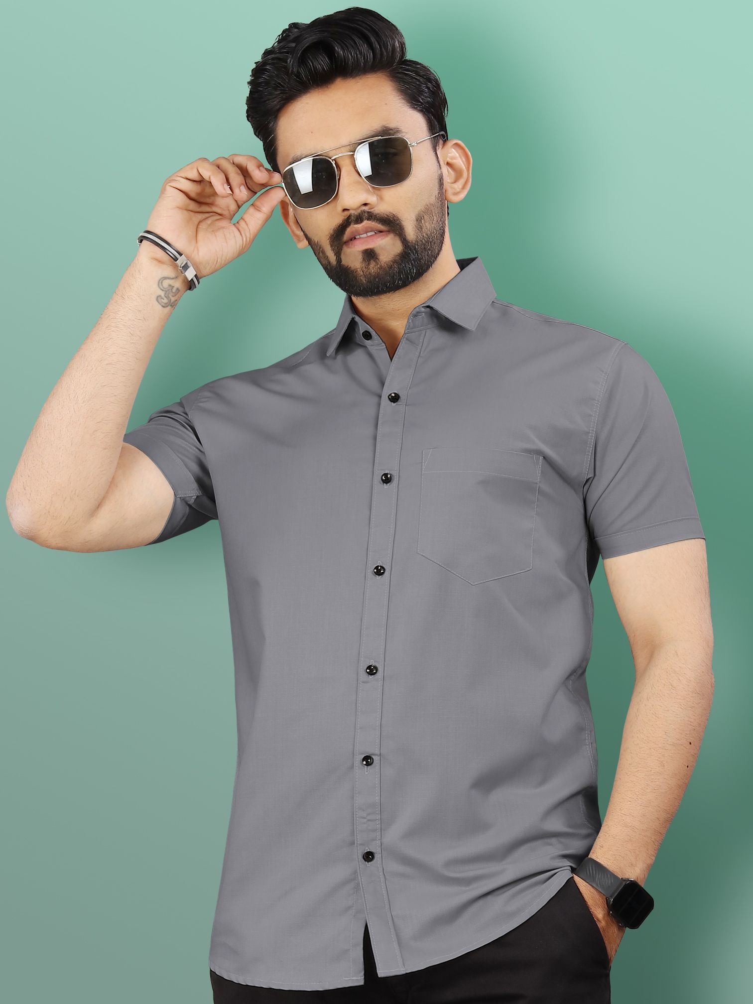 vebnor Men Regular Fit Solid Casual Shirt-picture-27