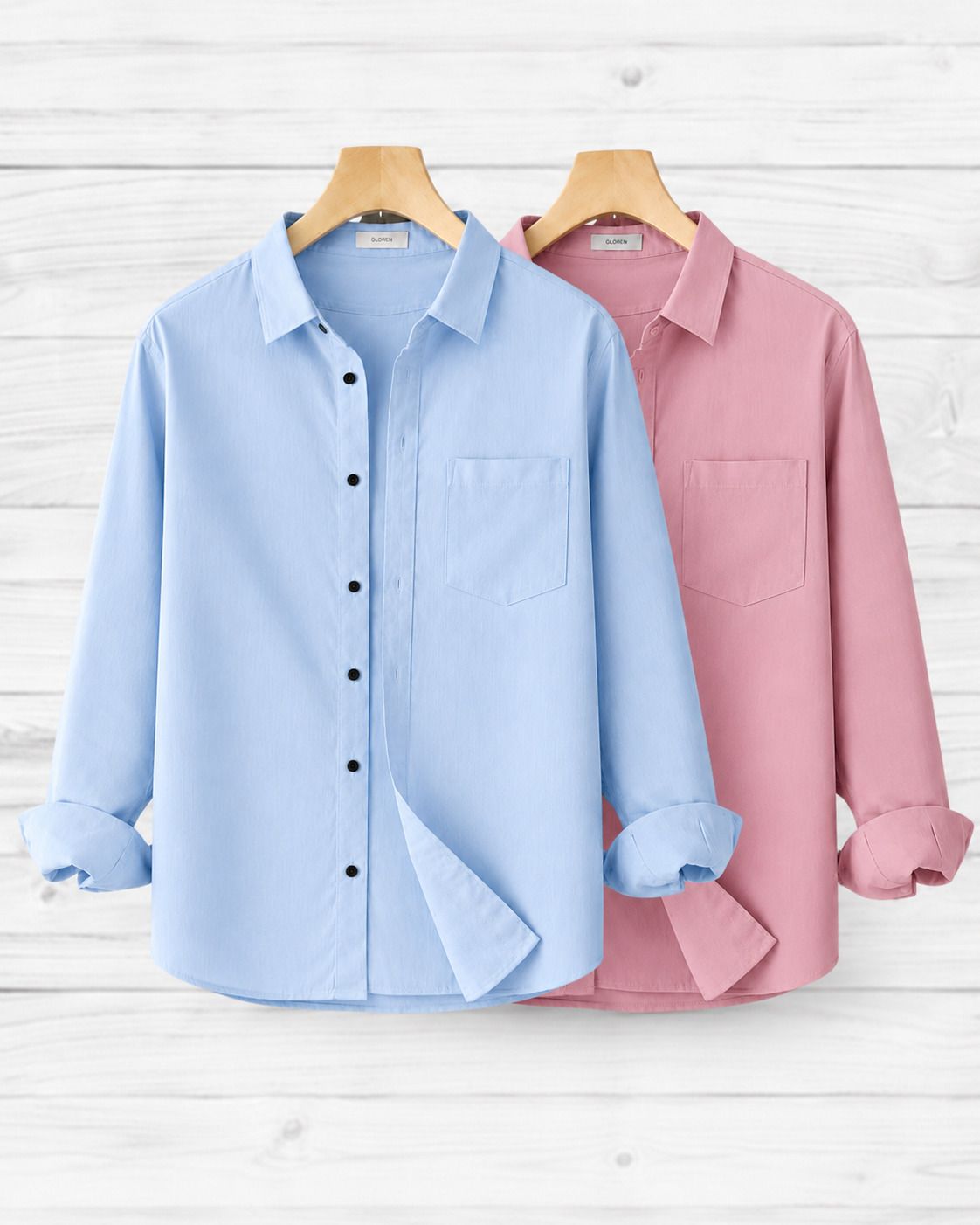 gloren Men Regular Fit Solid Spread Collar Casual Shirt-picture-3