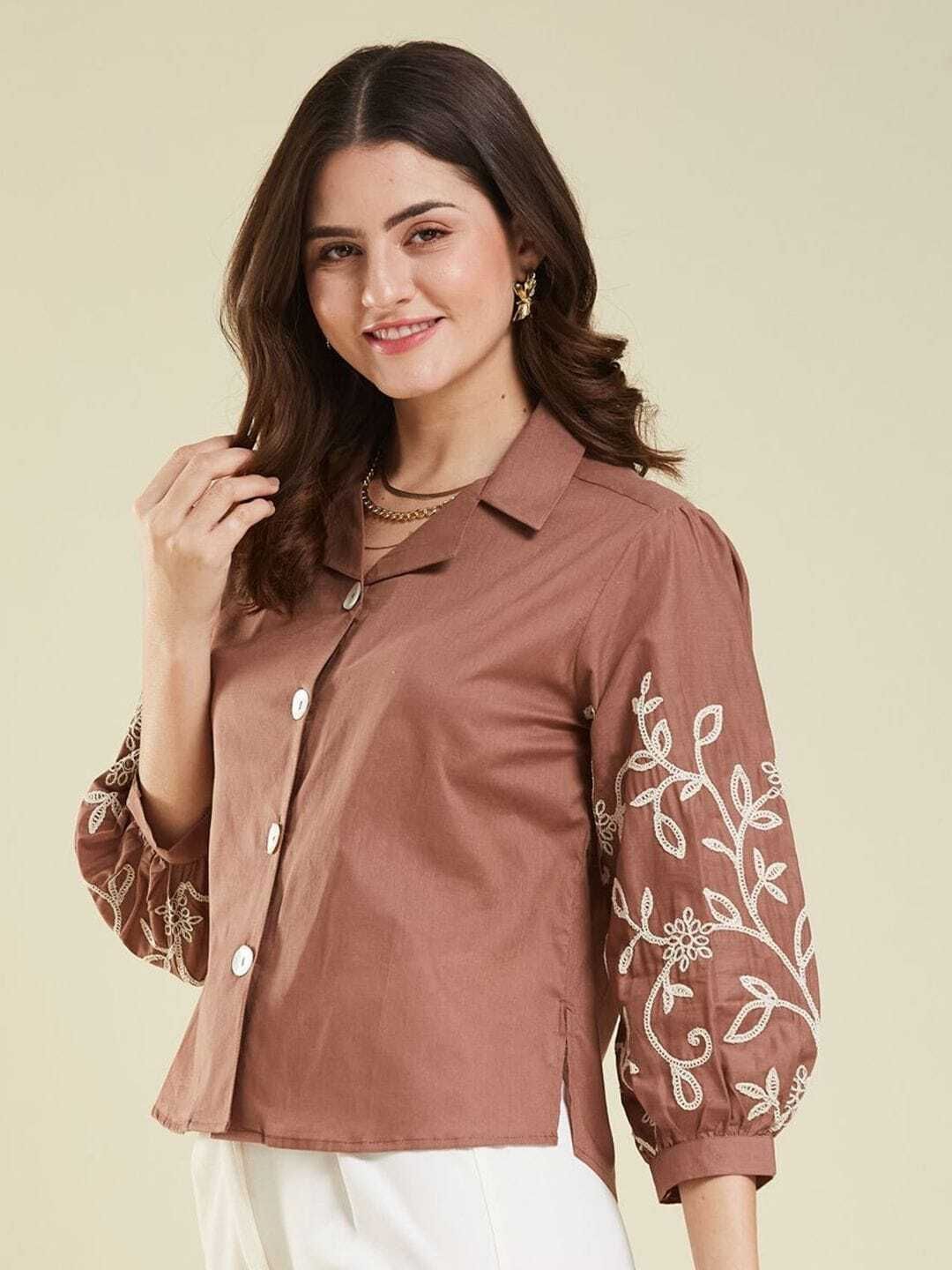 shubhjagriti Women Relaxed Fit Embroidered Casual Shirt-picture-37