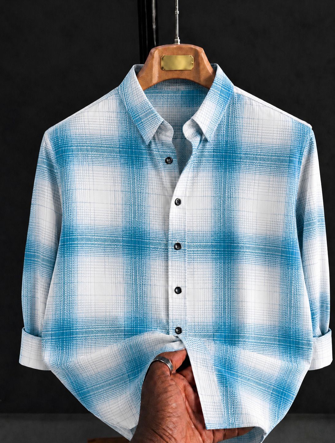 solbiza Men Regular Fit Checkered Spread Collar Casual Shirt-picture-13