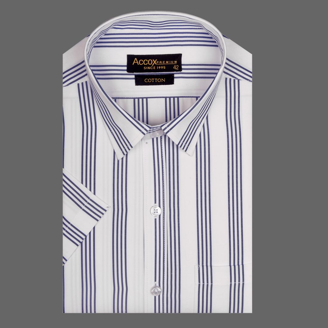 Men Regular Fit Striped, Checkered Spread Collar Formal Shirt-image-9