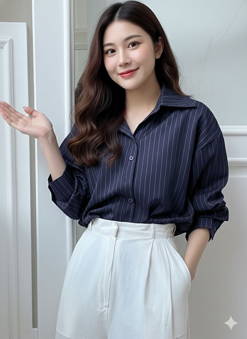 aahwan Women Relaxed Fit Fit Striped Spread Collar Casual Shirt-picture-49
