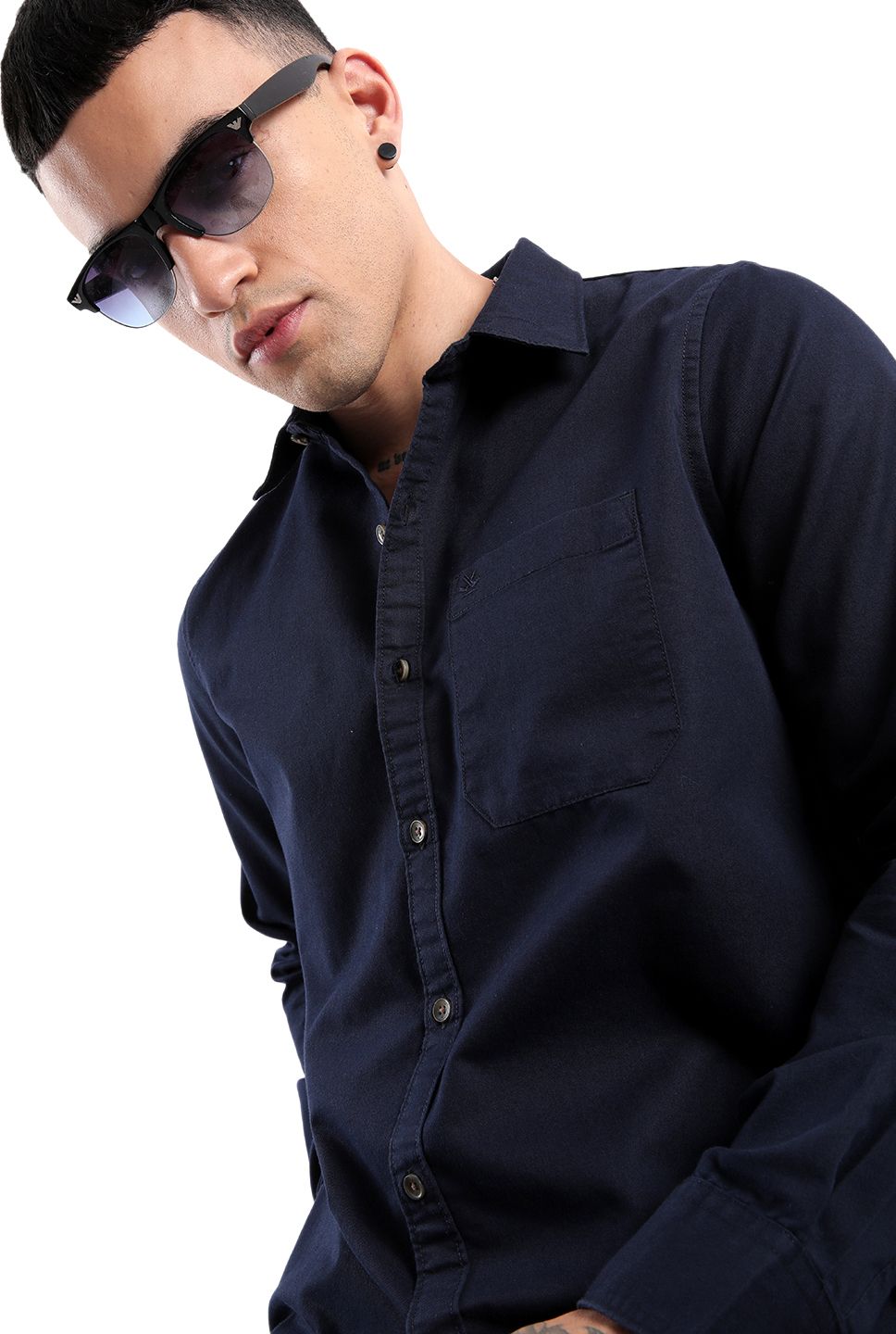 wrogn Men Regular Fit Solid Casual Shirt-picture-35