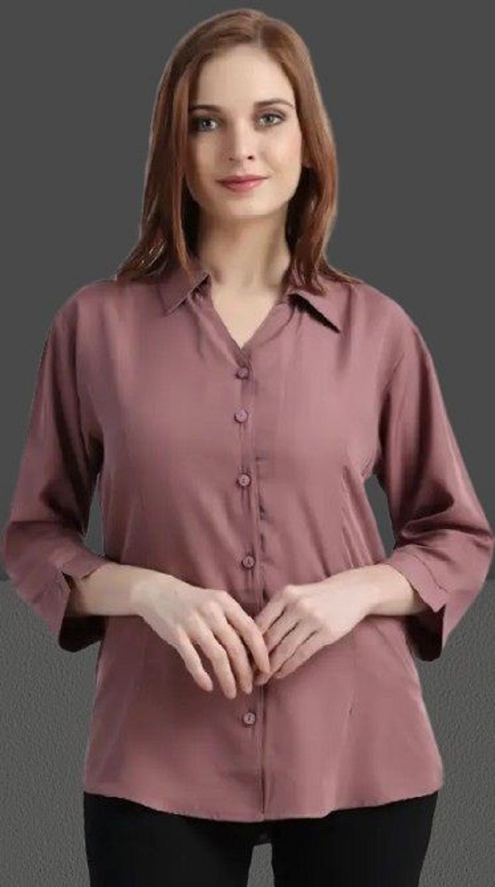 Women Regular Fit Solid Button Down Collar Formal Shirt-image-41