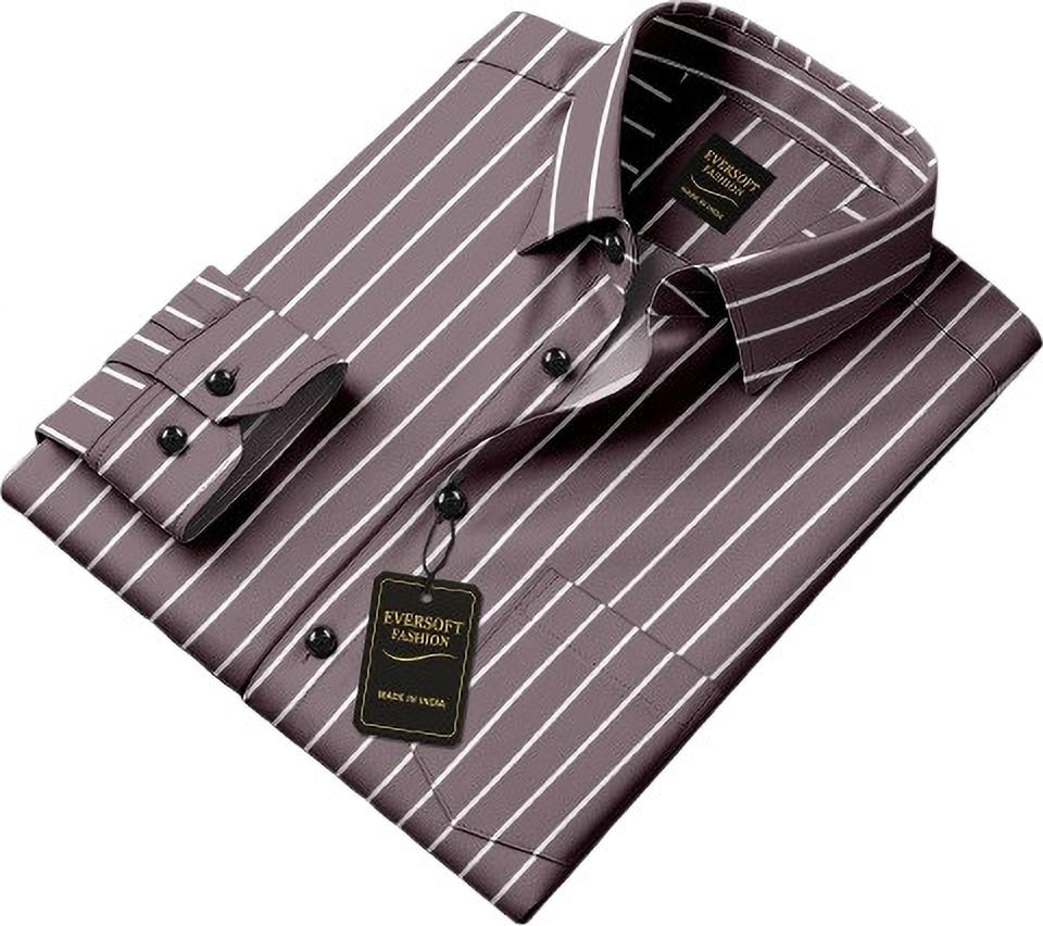 eversoftfashion Men Regular Fit Striped Spread Collar Casual Shirt-picture-11