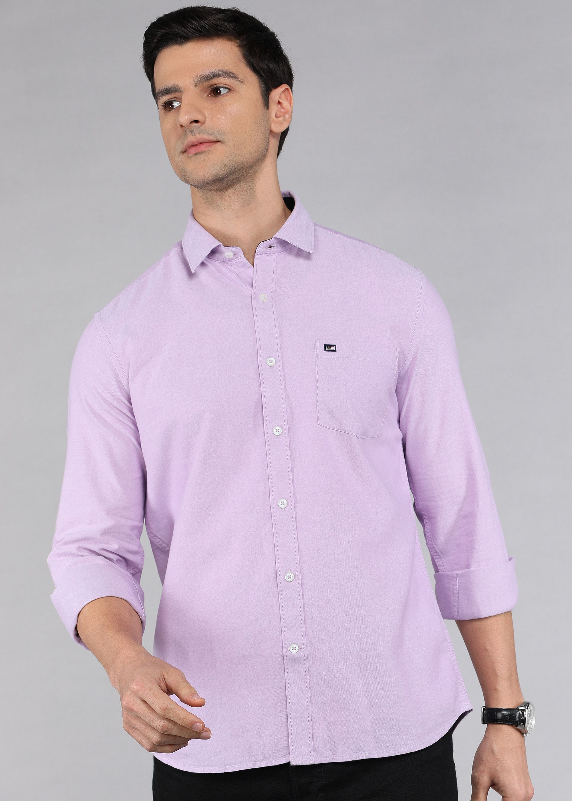 arrow sport Men Slim Fit Solid Cut Away Collar Casual Shirt-picture-13