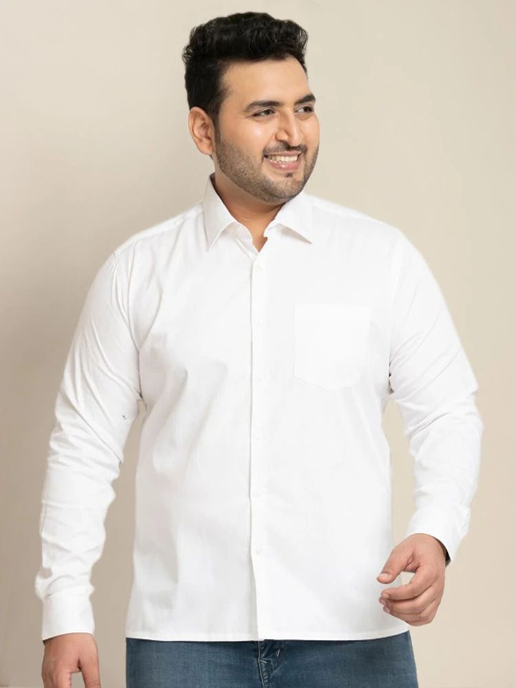 metronaut plus Men Regular Fit Solid Spread Collar Casual Shirt-picture-36