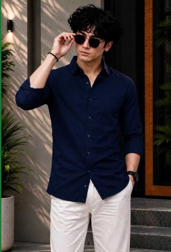 stc fashion Men Regular Fit Solid Spread Collar Formal Shirt-picture-21