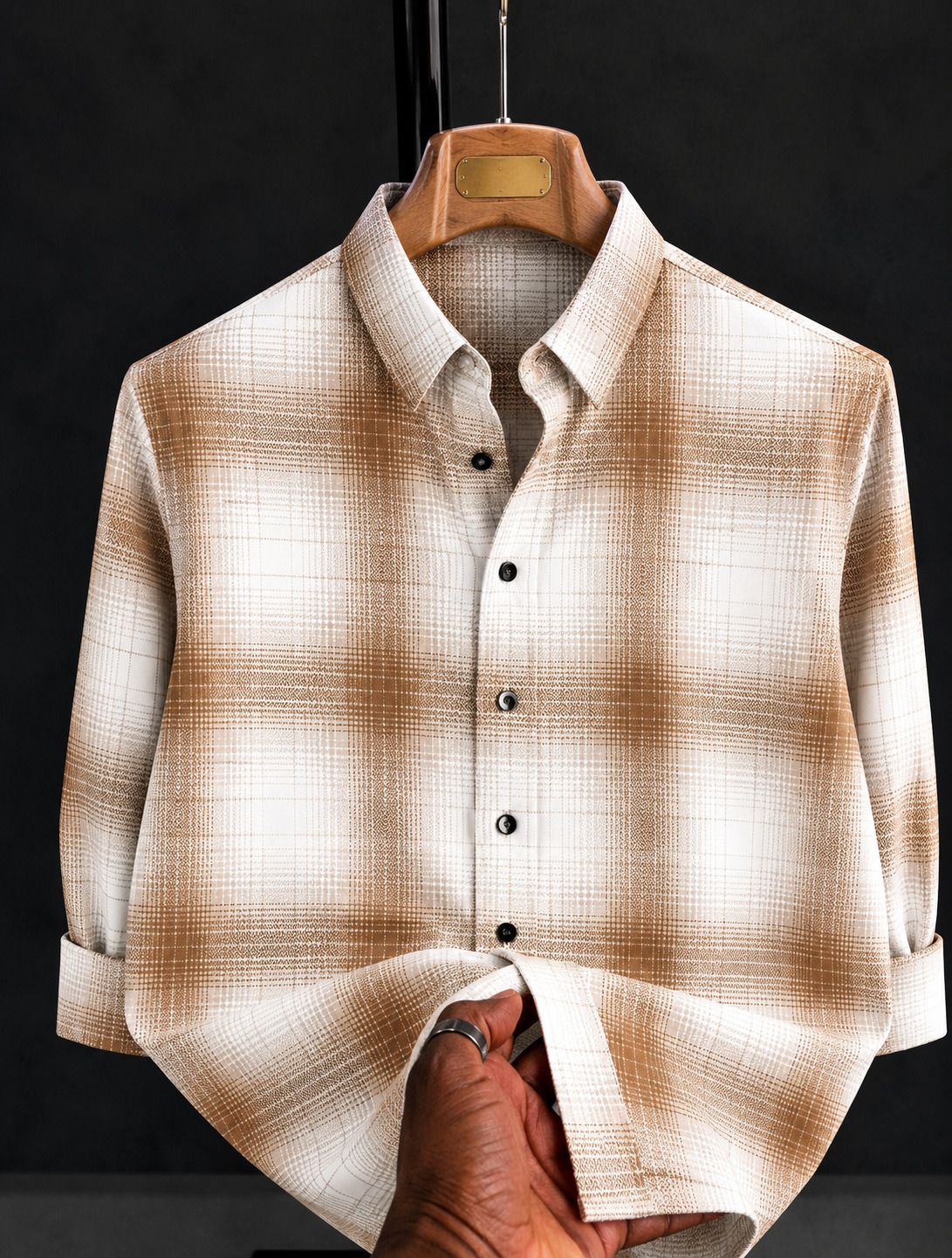 solbiza Men Regular Fit Checkered Spread Collar Casual Shirt-picture-27