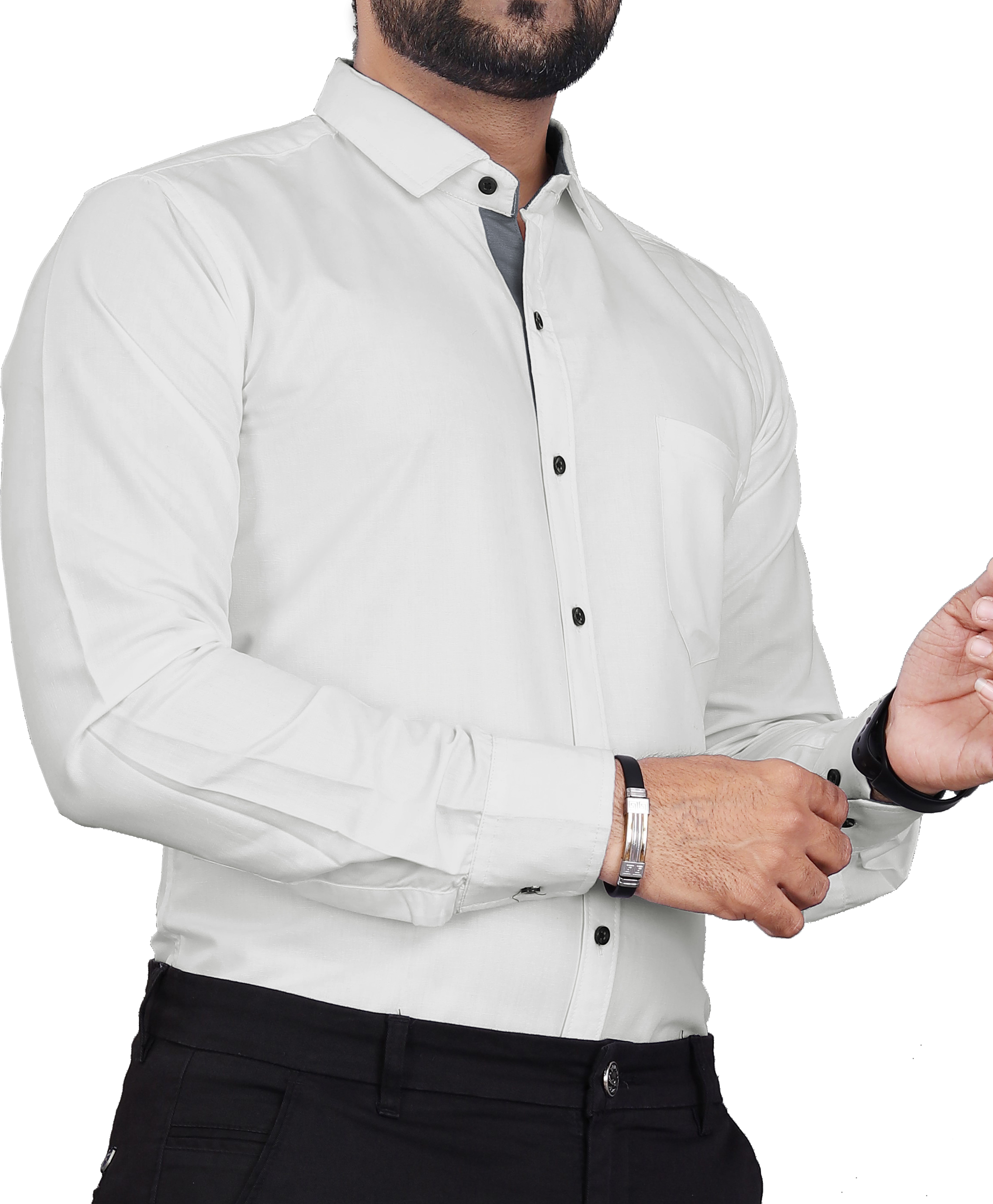 metronaut Men Regular Fit Solid Spread Collar Formal Shirt-picture-29