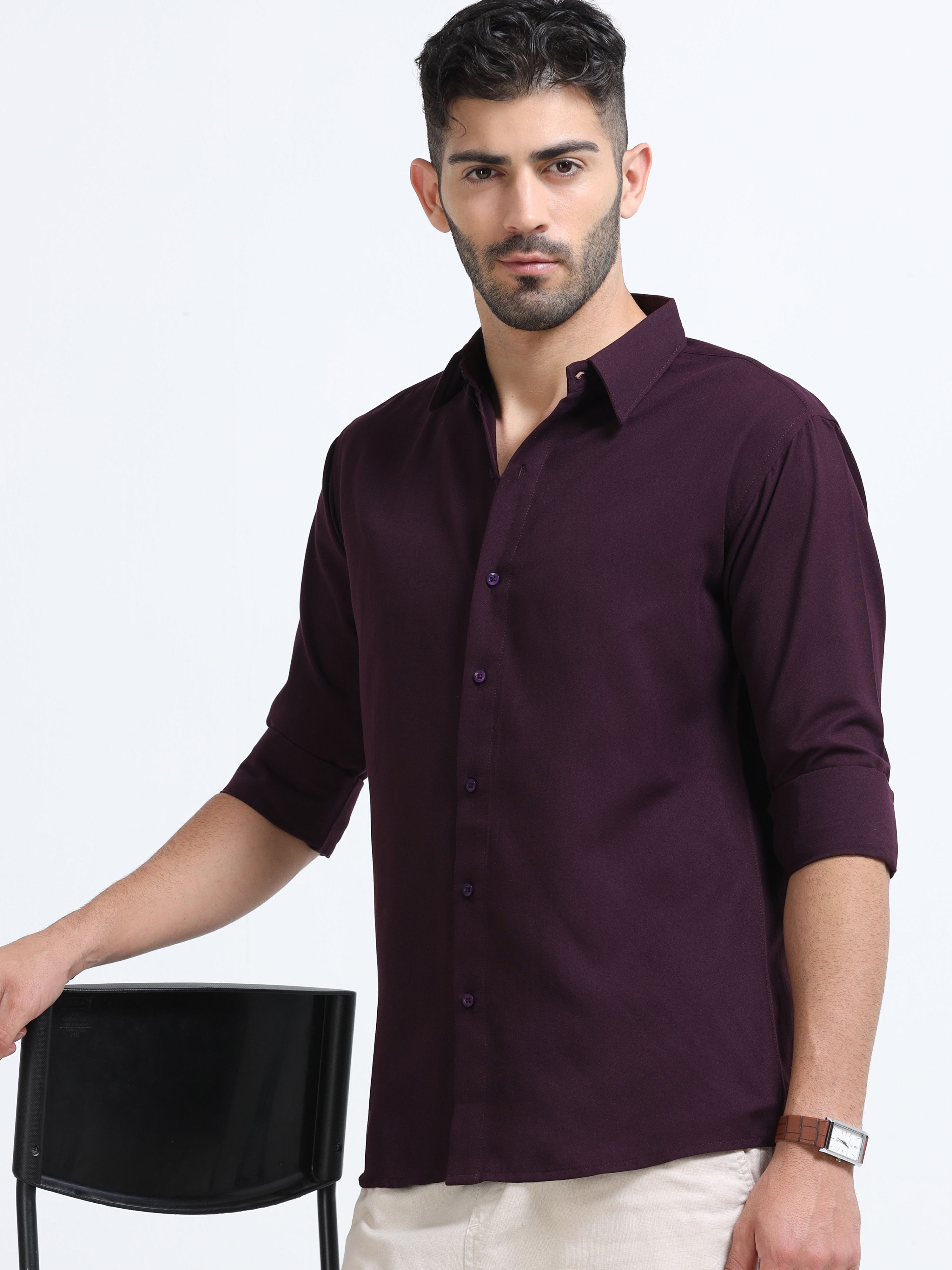 metronaut Men Regular Fit Solid Casual Shirt-picture-16