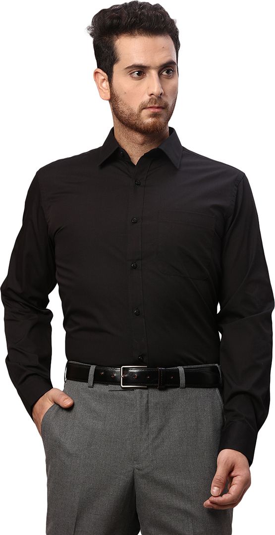 raymond Men Slim Fit Solid Spread Collar Formal Shirt-picture-20