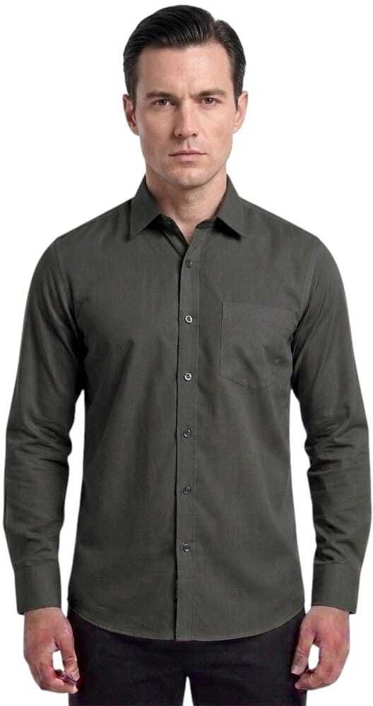 millioncolors Men Regular Fit Solid Spread Collar Formal Shirt-picture-17