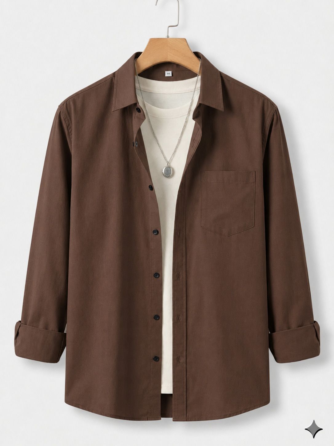 gloren Men Regular Fit Solid Spread Collar Casual Shirt-picture-27