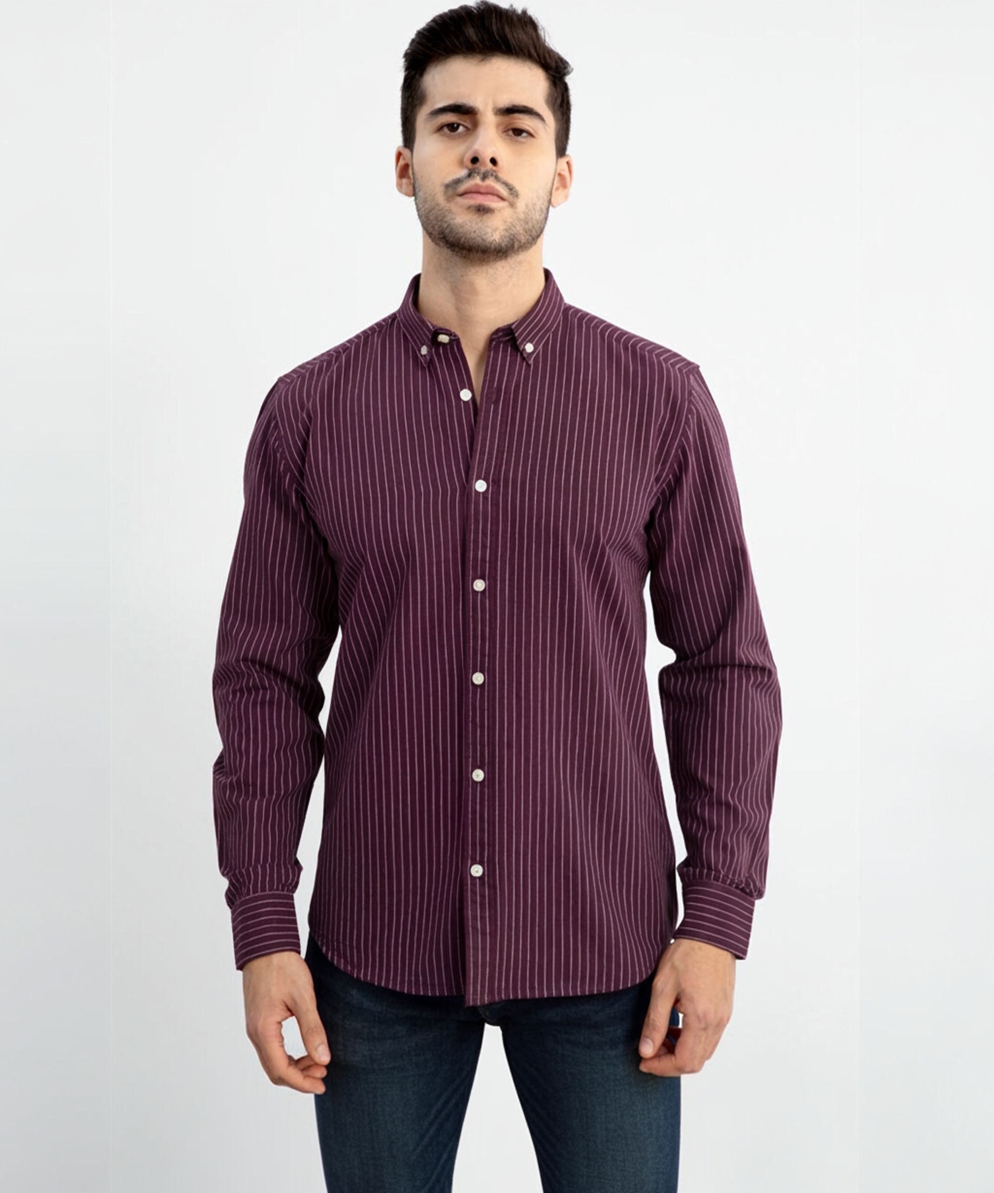 snitch Men Slim Fit Striped Button Down Collar Casual Shirt-picture-15
