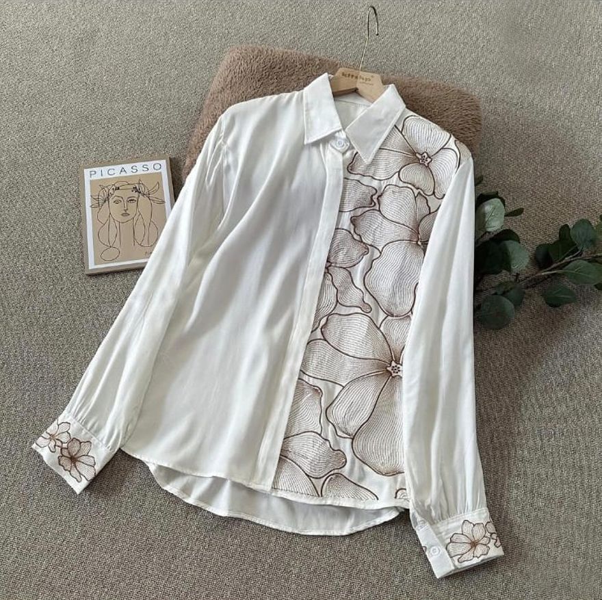 solfy Women Regular Fit Floral Print Spread Collar Casual Shirt-picture-28