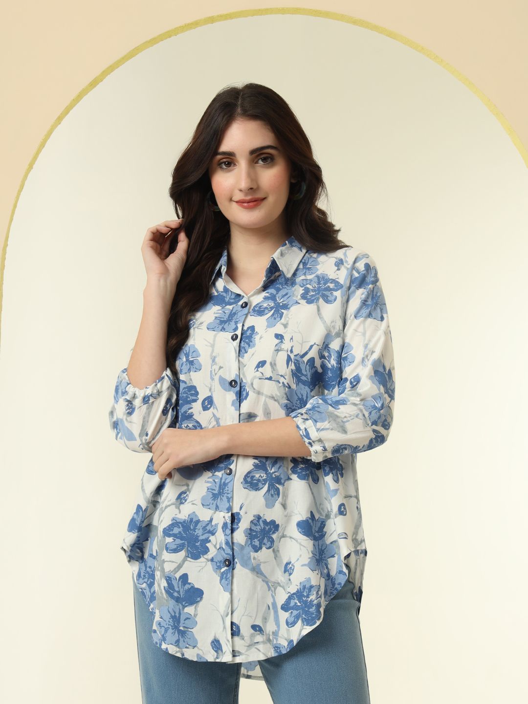 charmant Women Oversized Fit Printed Casual Shirt-picture-20