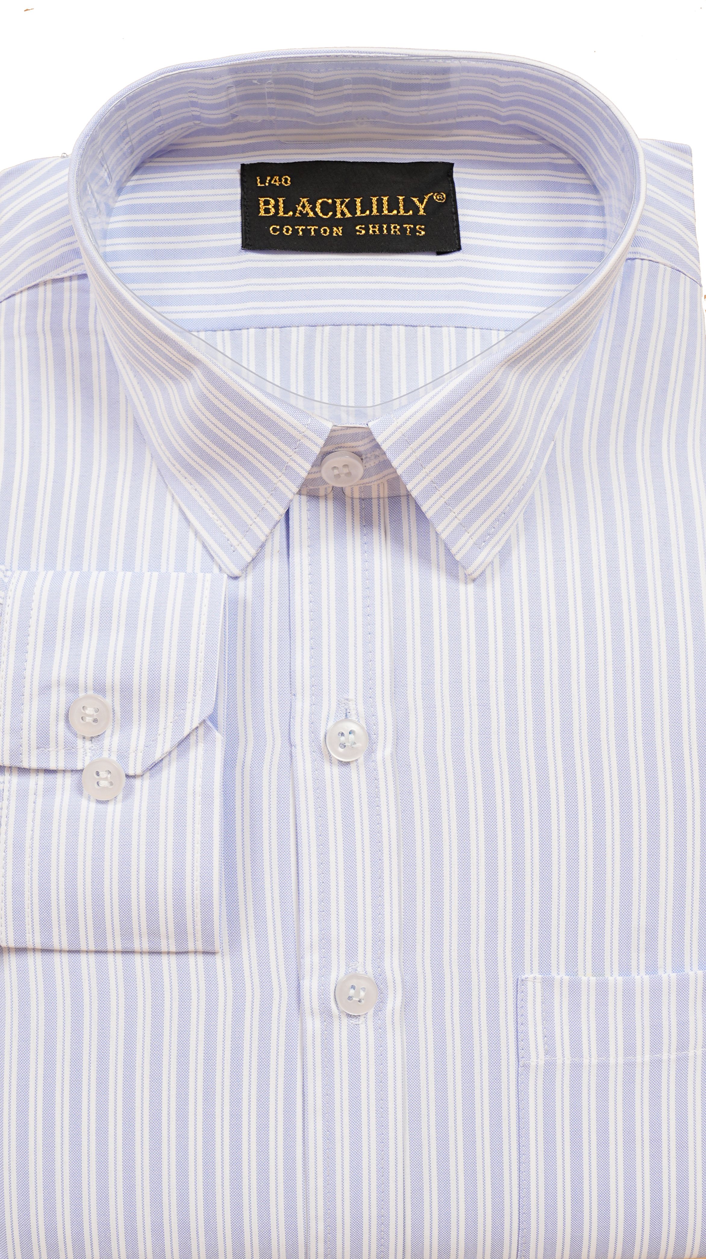 Men Slim Fit Striped Spread Collar Casual Shirt-image-8