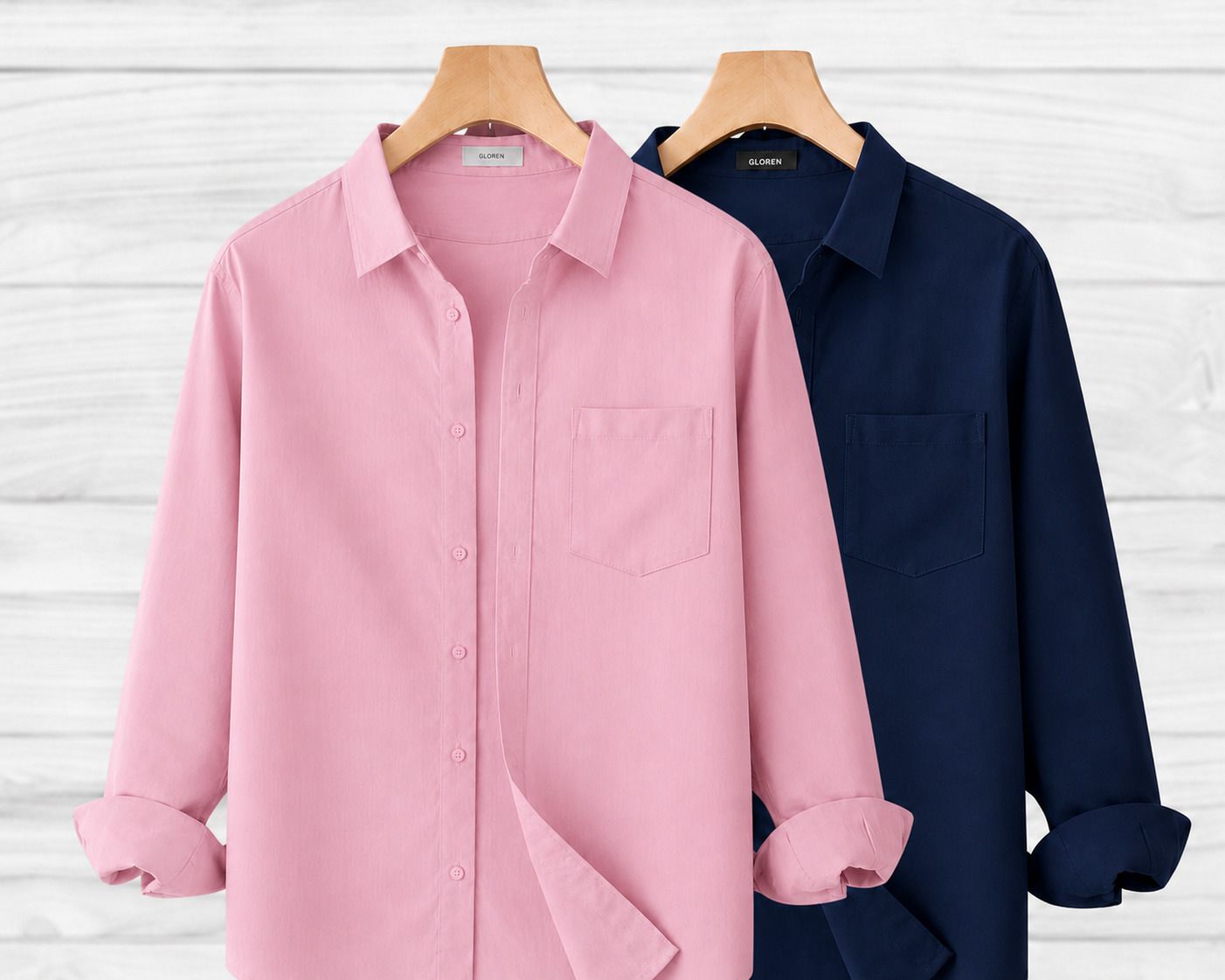 gloren Men Regular Fit Solid Spread Collar Casual Shirt-picture-43