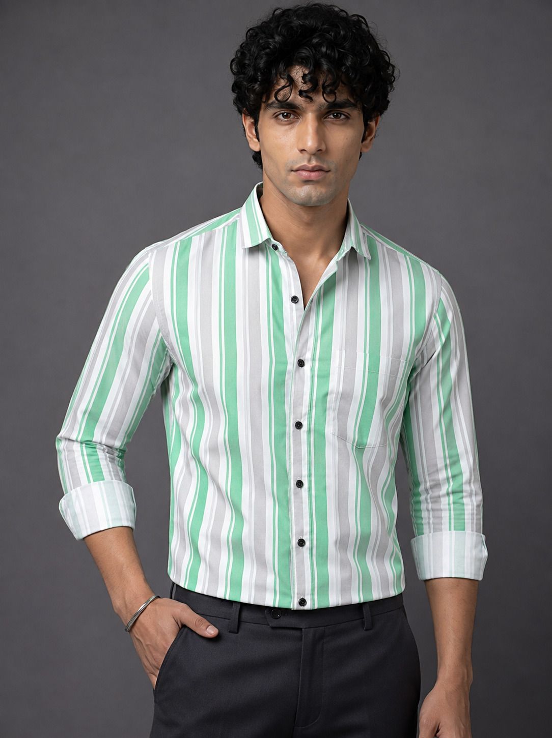 vormix Men Regular Fit Printed Spread Collar Casual Shirt-picture-14