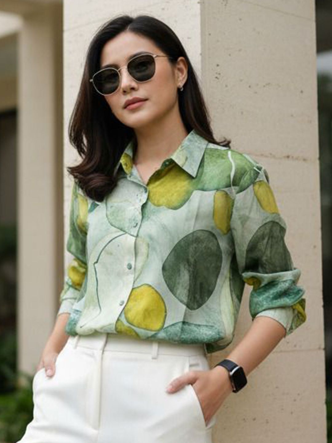 r.code by the roadster life co. Women Regular Fit Printed Party Shirt-picture-12