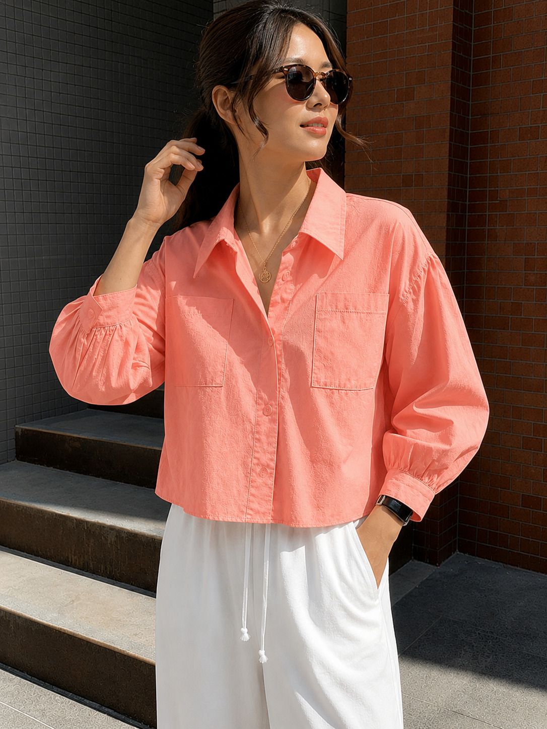 rahi trendz Women Regular Fit Solid Spread Collar Casual Shirt-picture-36
