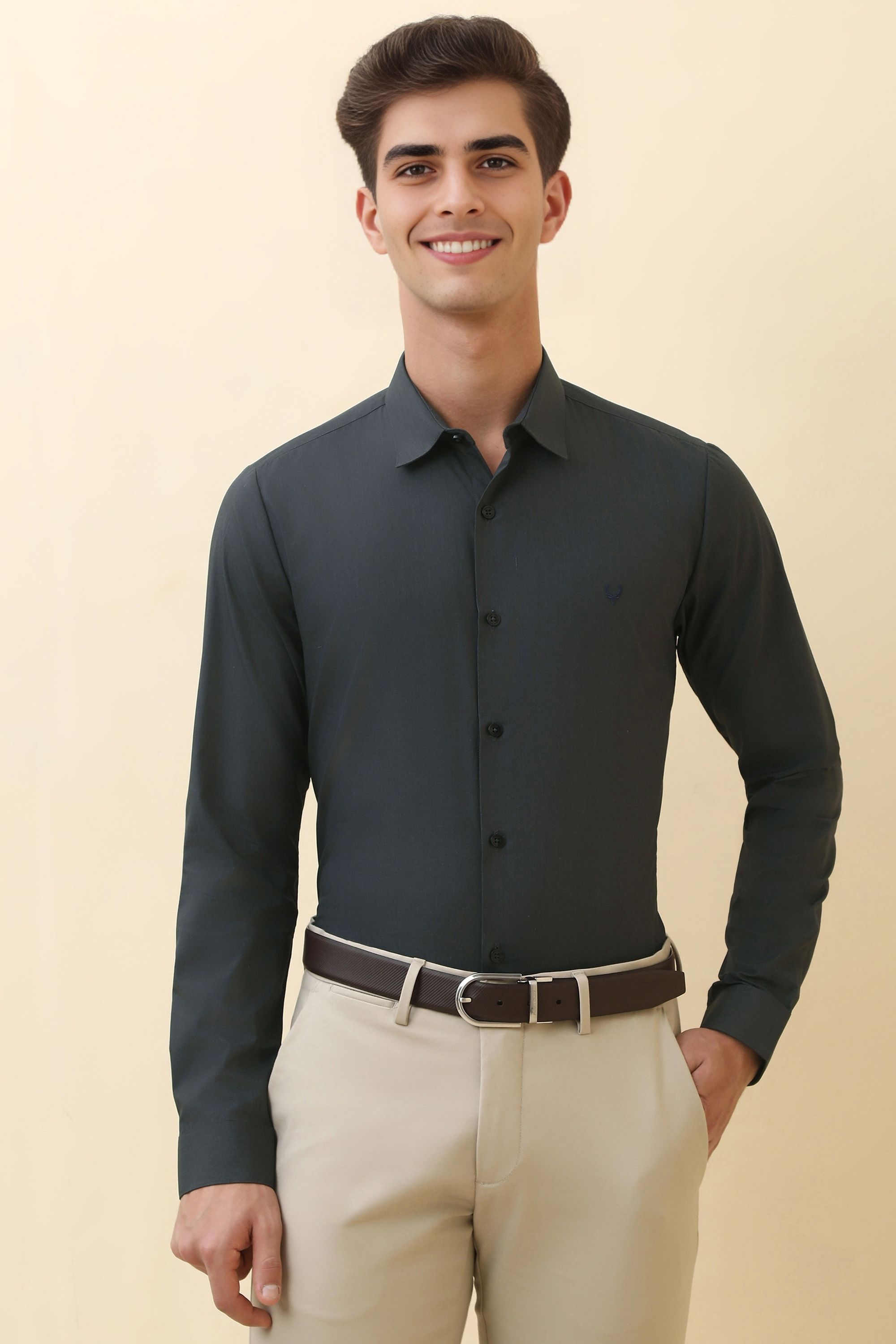 allen solly Men Regular Fit Solid Casual Shirt-picture-12