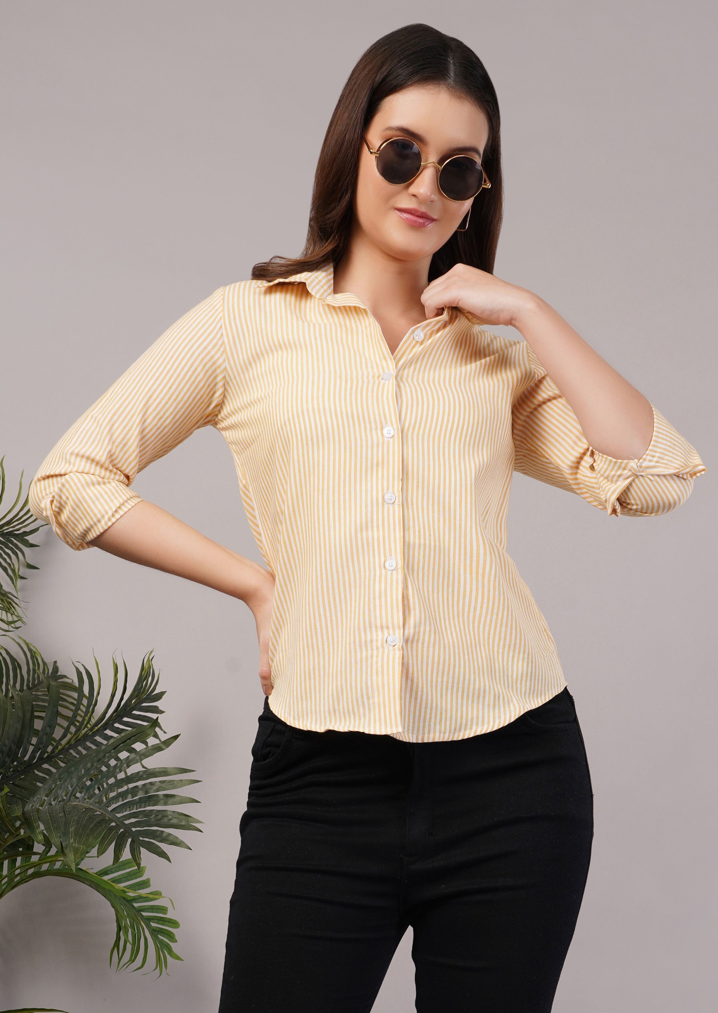 tiger snake Women Relaxed Fit Fit Striped Casual Shirt-picture-19