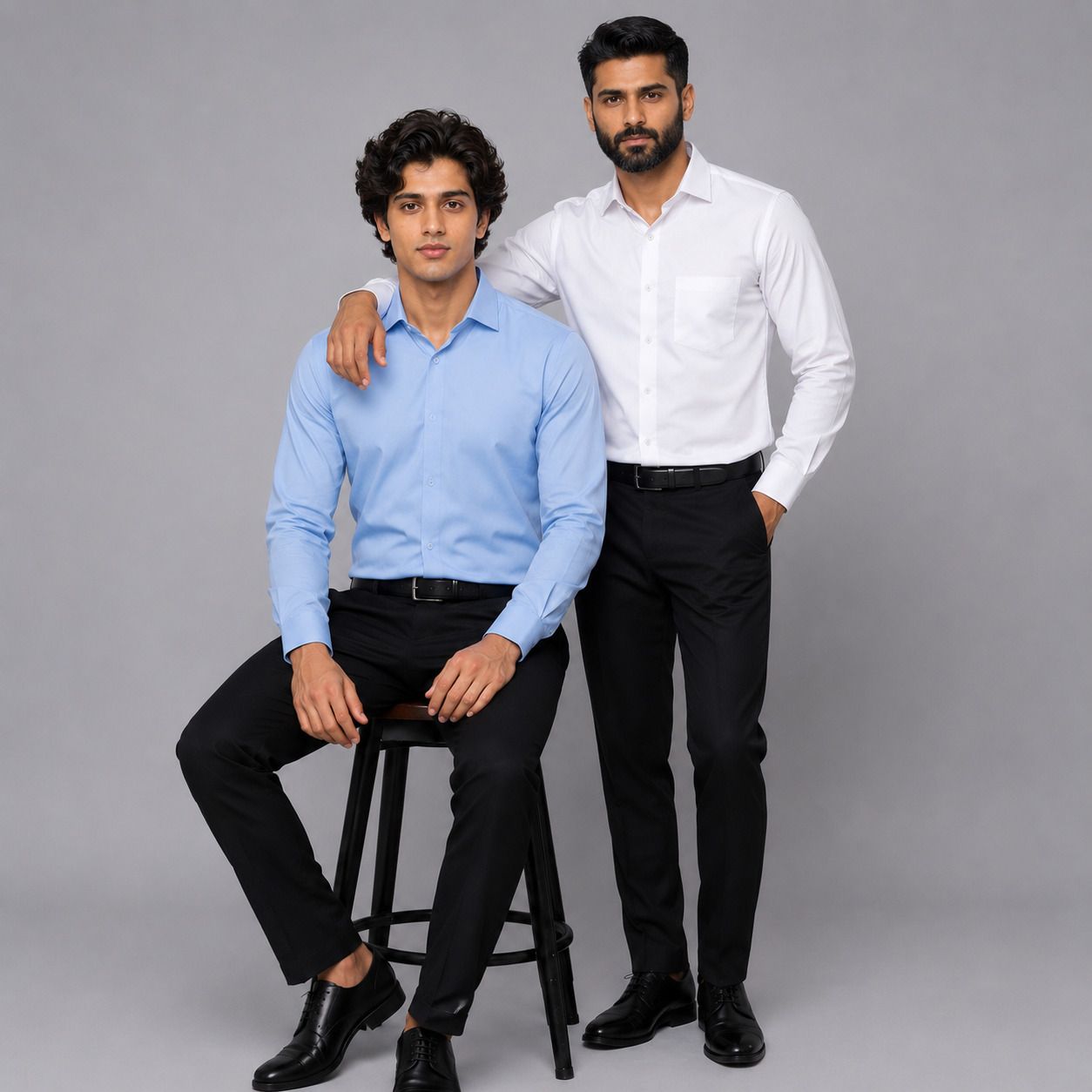 Men Regular Fit Solid Spread Collar Casual Shirt-image-31