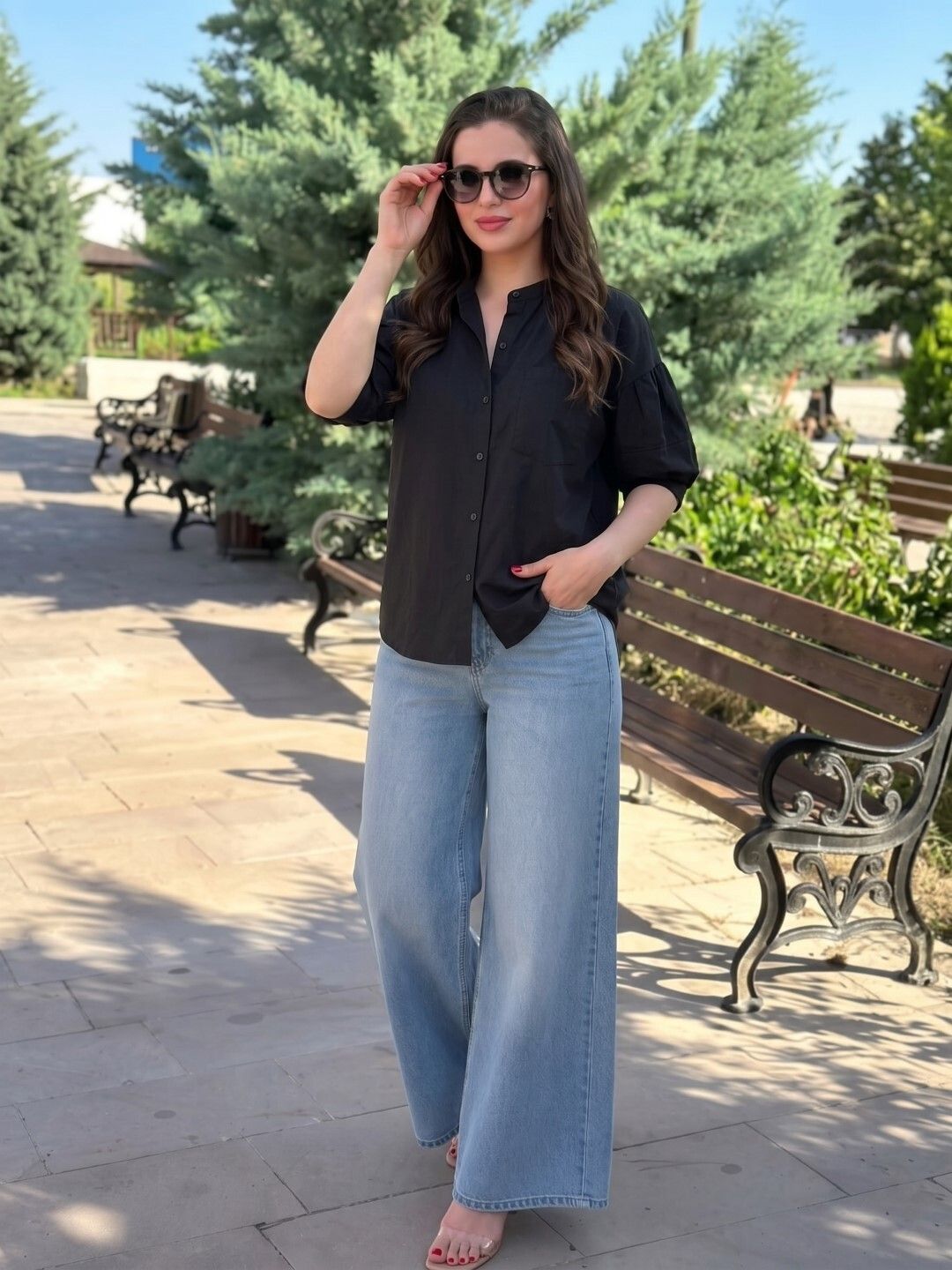 onaya fashion Women Regular Fit Solid Mandarin Collar Casual Shirt-picture-32