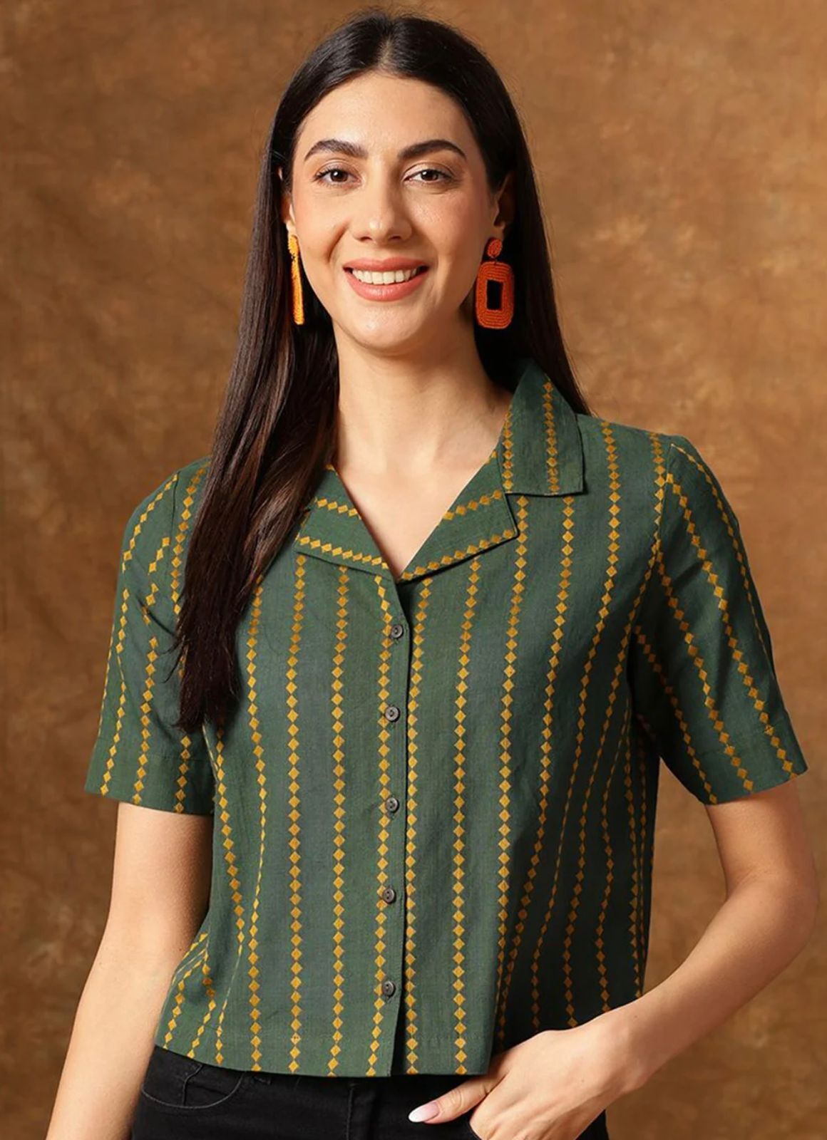 sacre Women Regular Fit Geometric Print Casual Shirt-picture-45