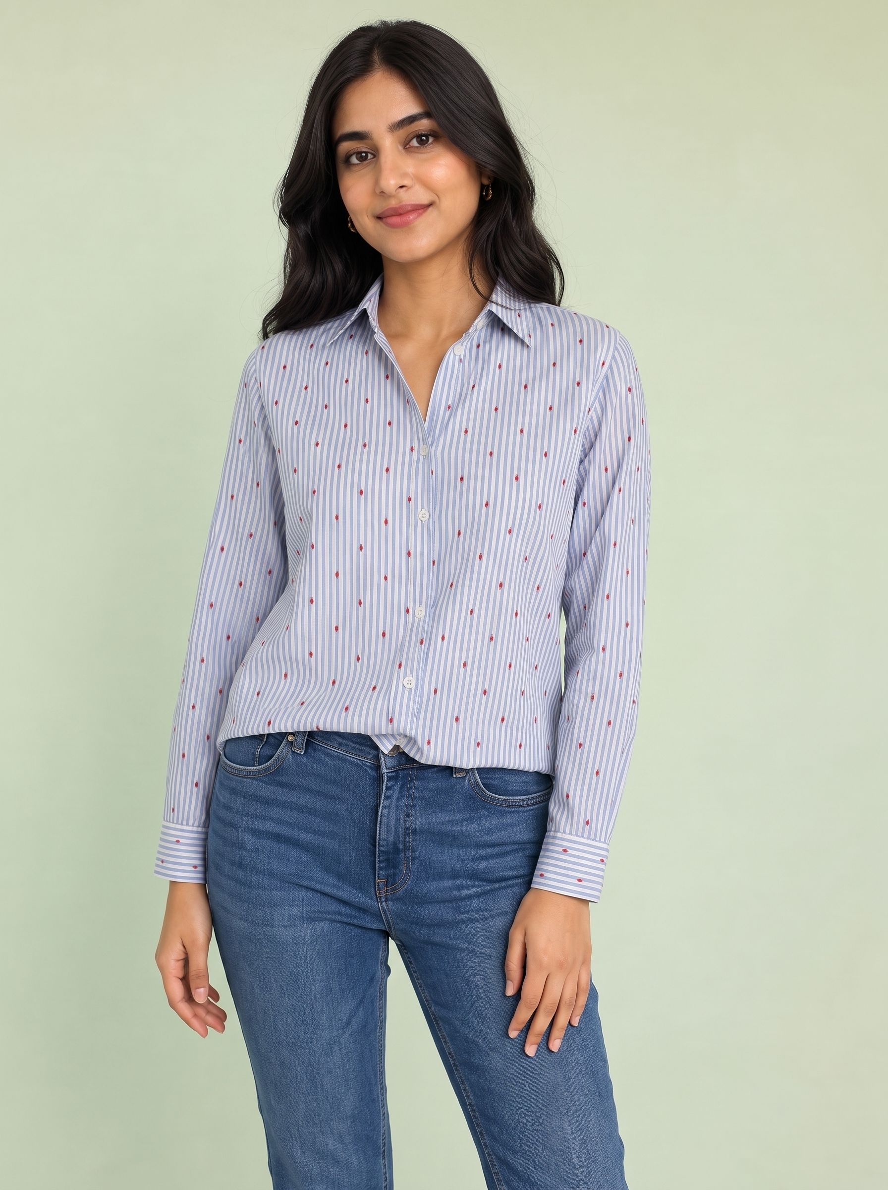 hive91 Women Regular Fit Striped Casual Shirt-picture-6
