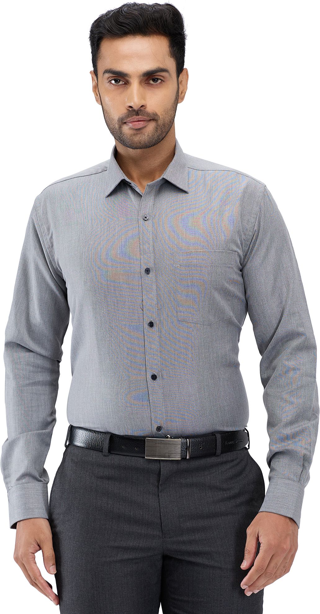 park avenue Men Slim Fit Self Design Formal Shirt-picture-10