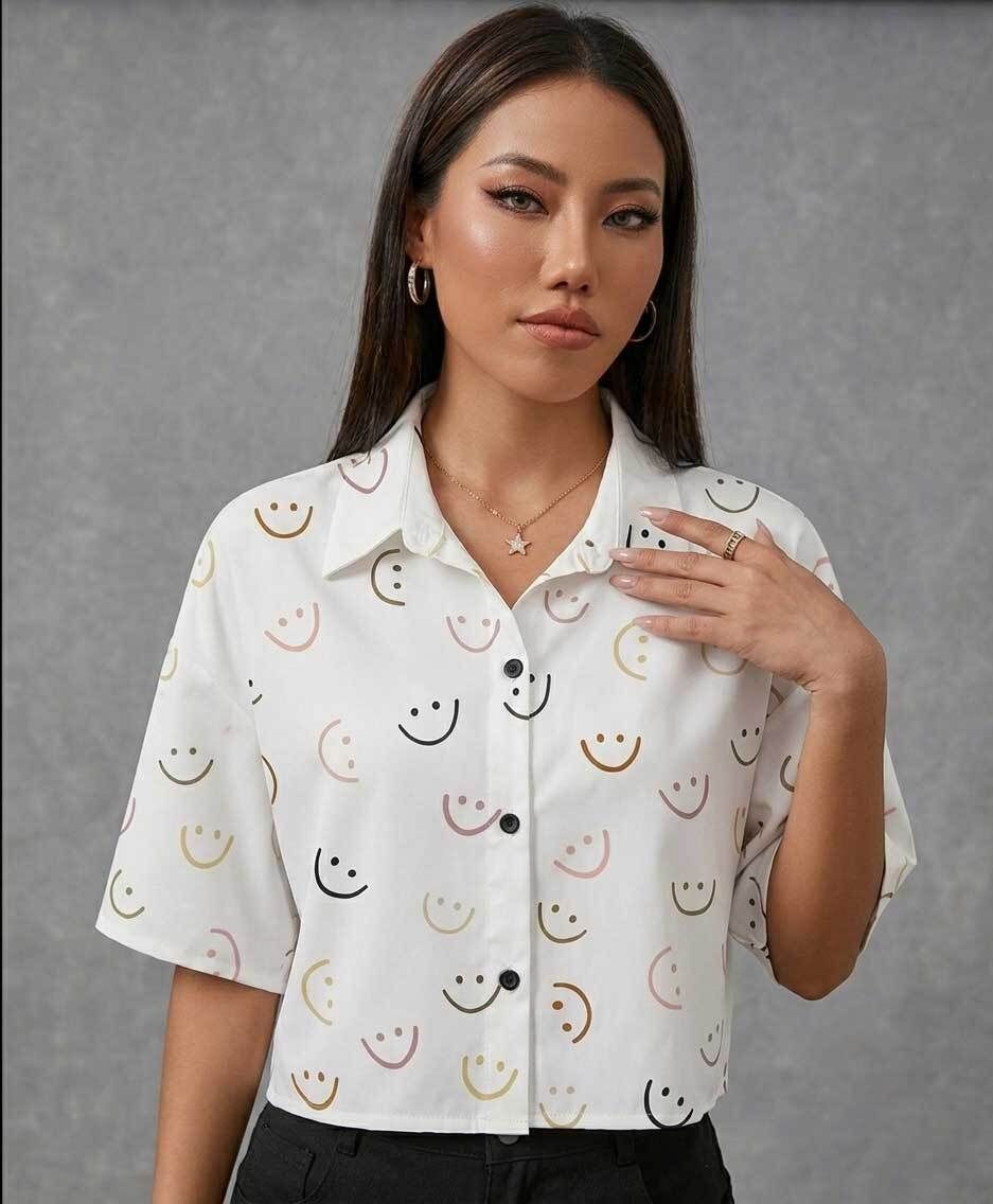 xnocky Women Oversized Fit Printed Spread Collar Casual Shirt-picture-17