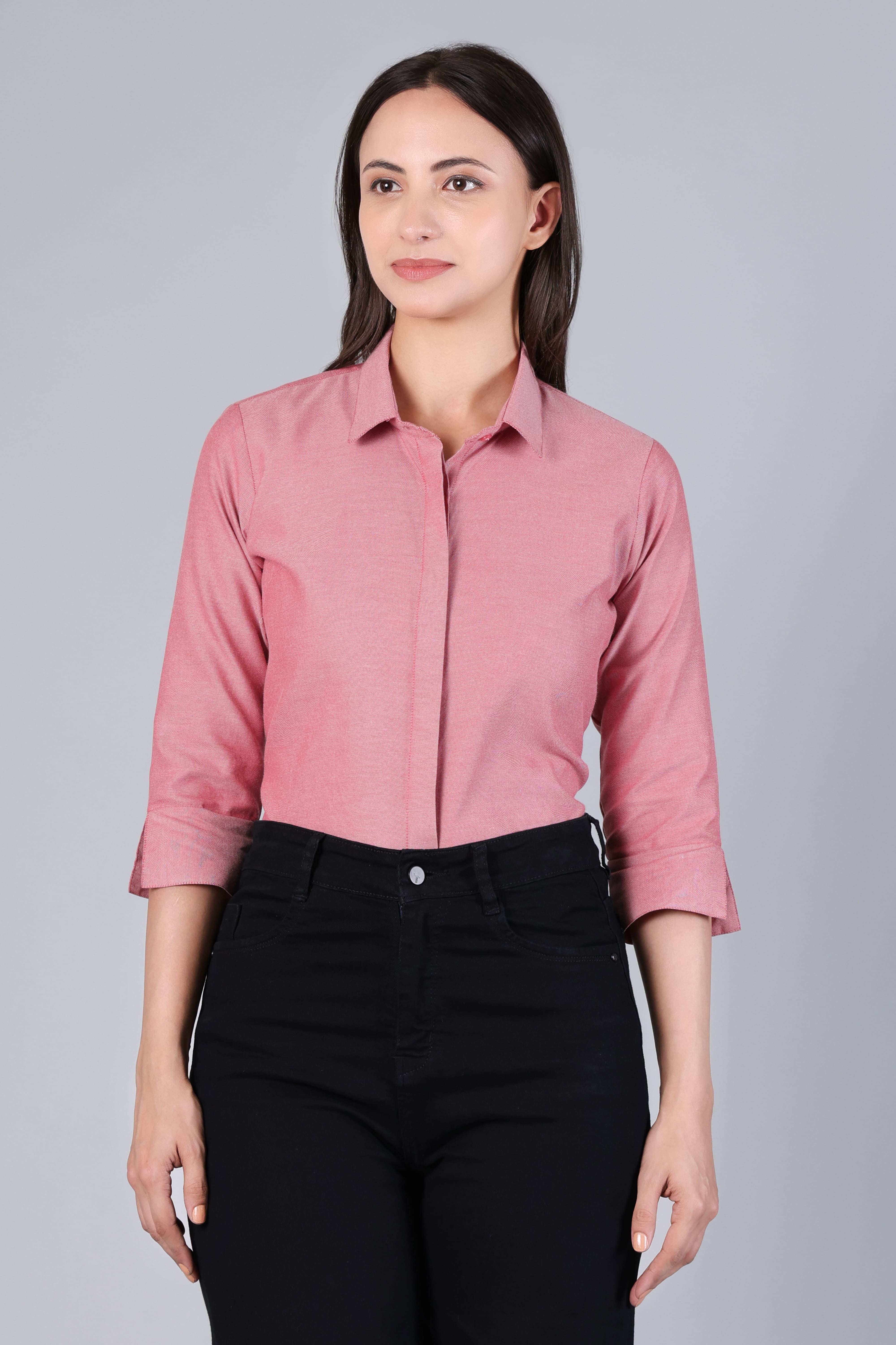 rare camel Women Regular Fit Solid Spread Collar Formal Shirt-picture-20