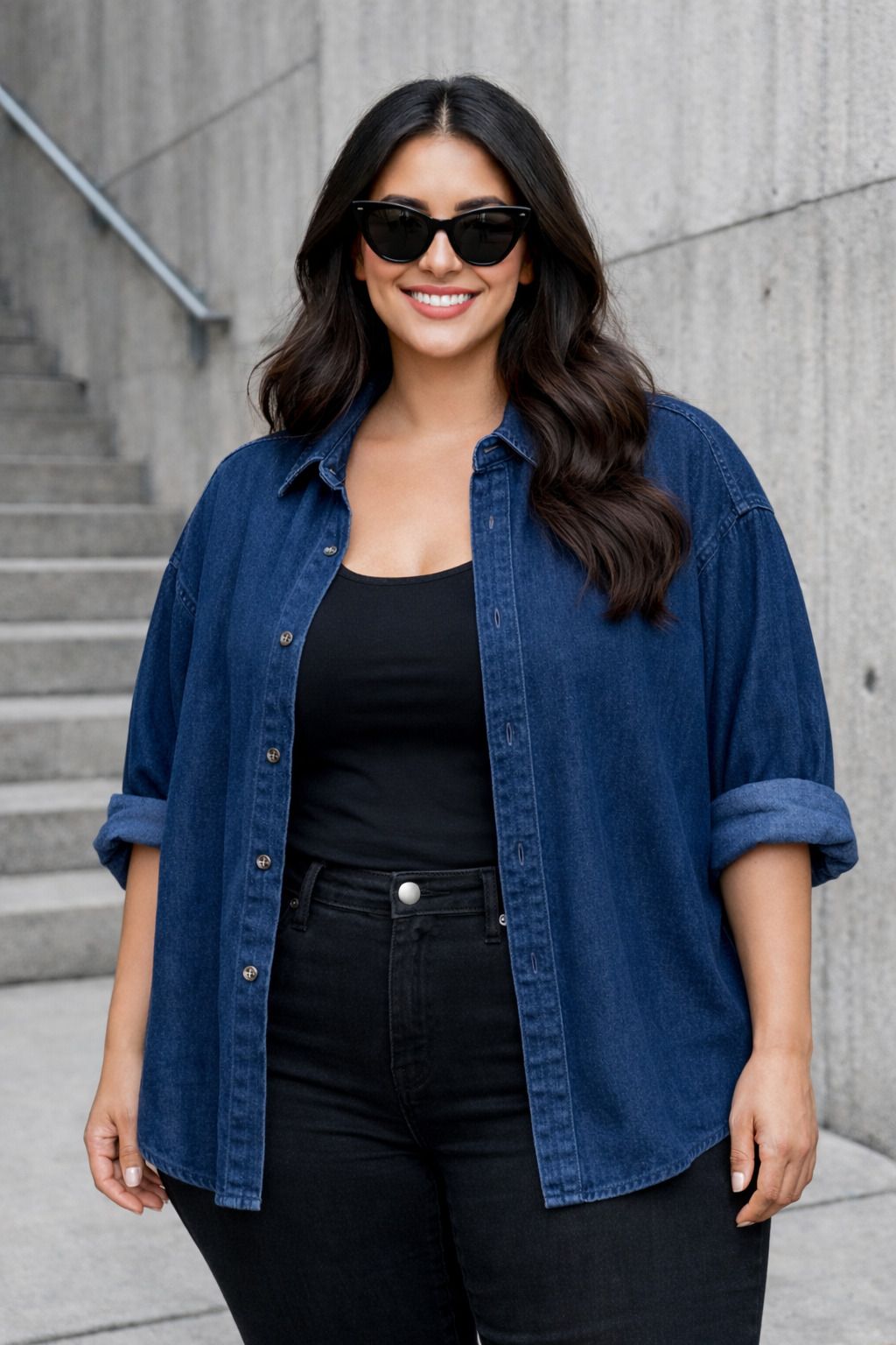 funday fashion Women Oversized Fit Solid Spread Collar Casual Shirt-picture-18