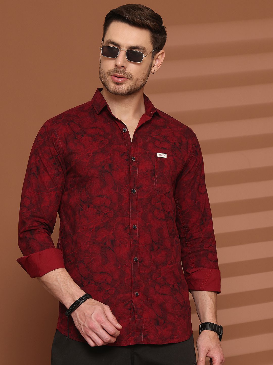majestic man Men Regular Fit Printed Spread Collar Casual Shirt-picture-11