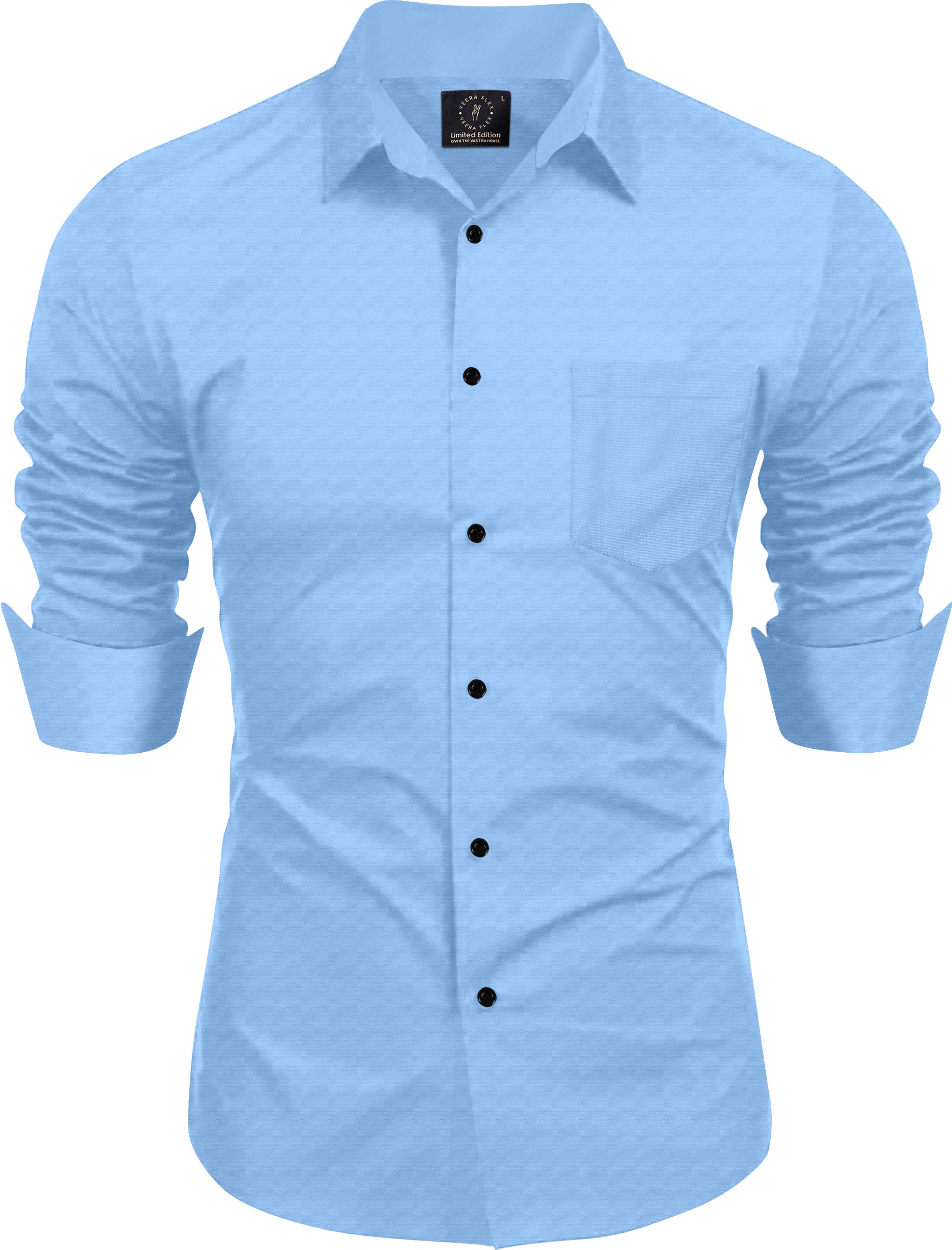Men Regular Fit Solid Casual Shirt