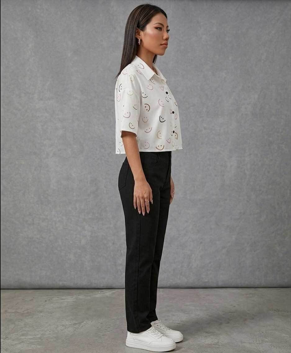 xnocky Women Oversized Fit Printed Spread Collar Casual Shirt-picture-12