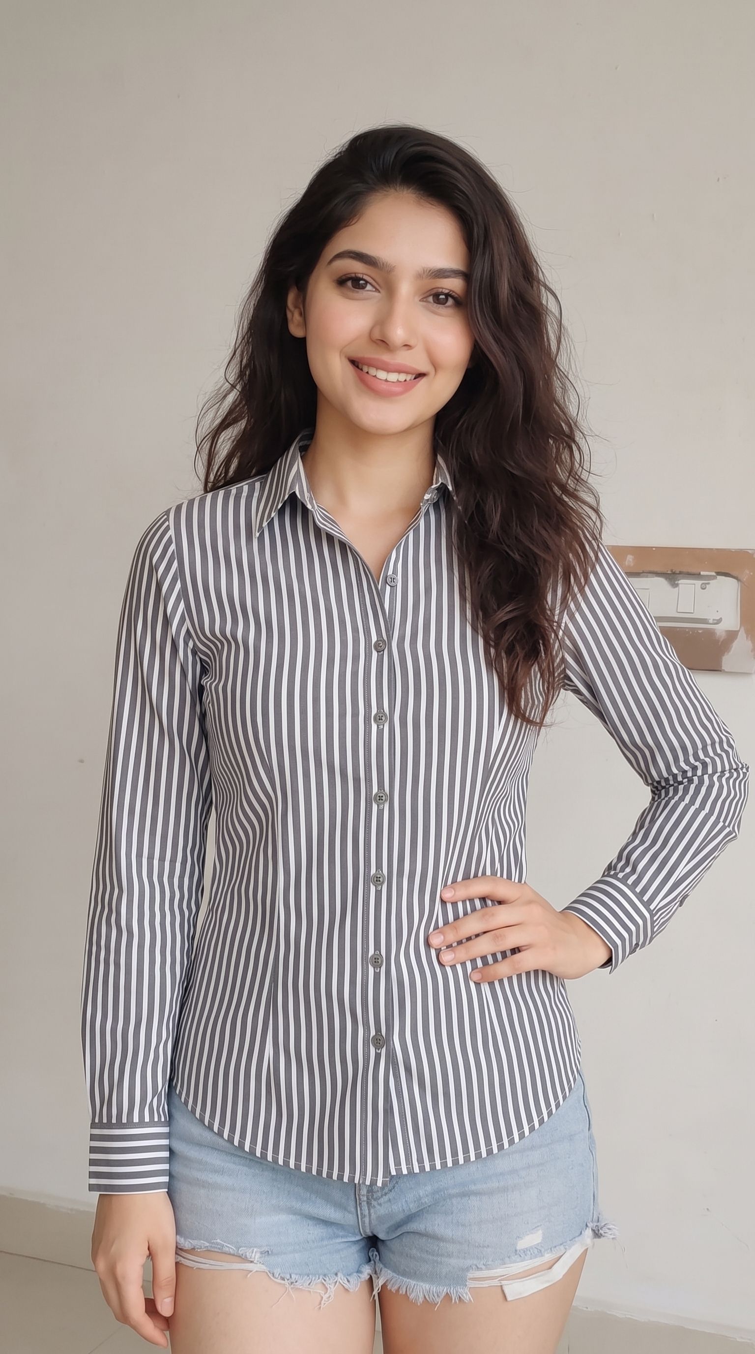 siddhant fashion Women Slim Fit Striped Spread Collar Casual Shirt-picture-6