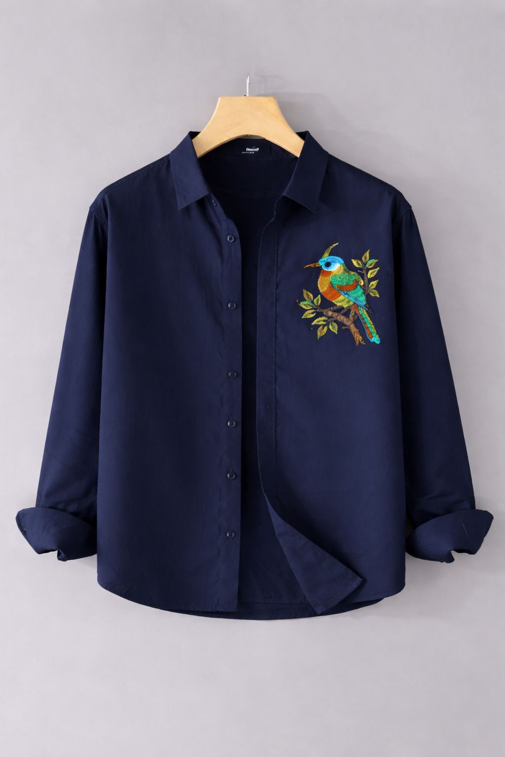 black deer Men Regular Fit Embroidered Spread Collar Casual Shirt-picture-17