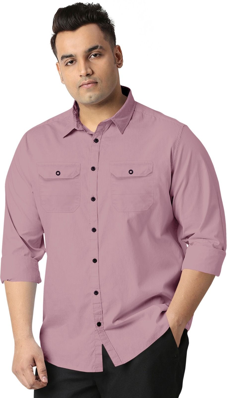 metronaut plus Men Regular Fit Solid Casual Shirt-picture-18