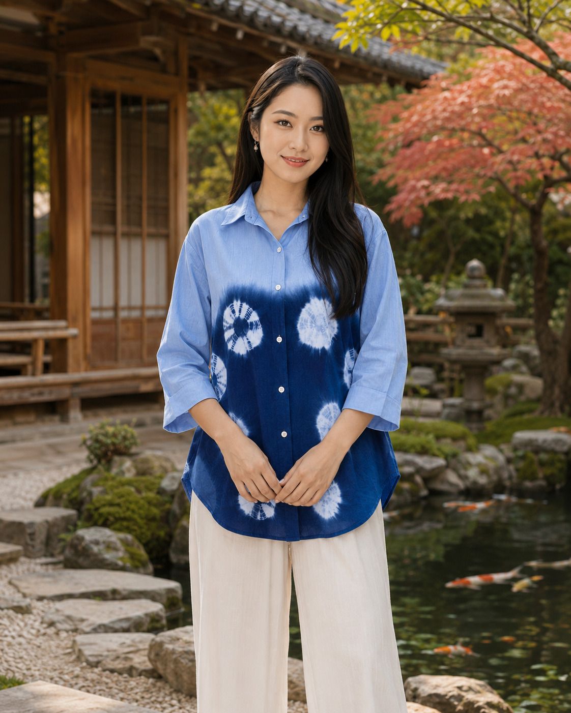 tinz Women Regular Fit Printed Cut Away Collar Casual Shirt-picture-0