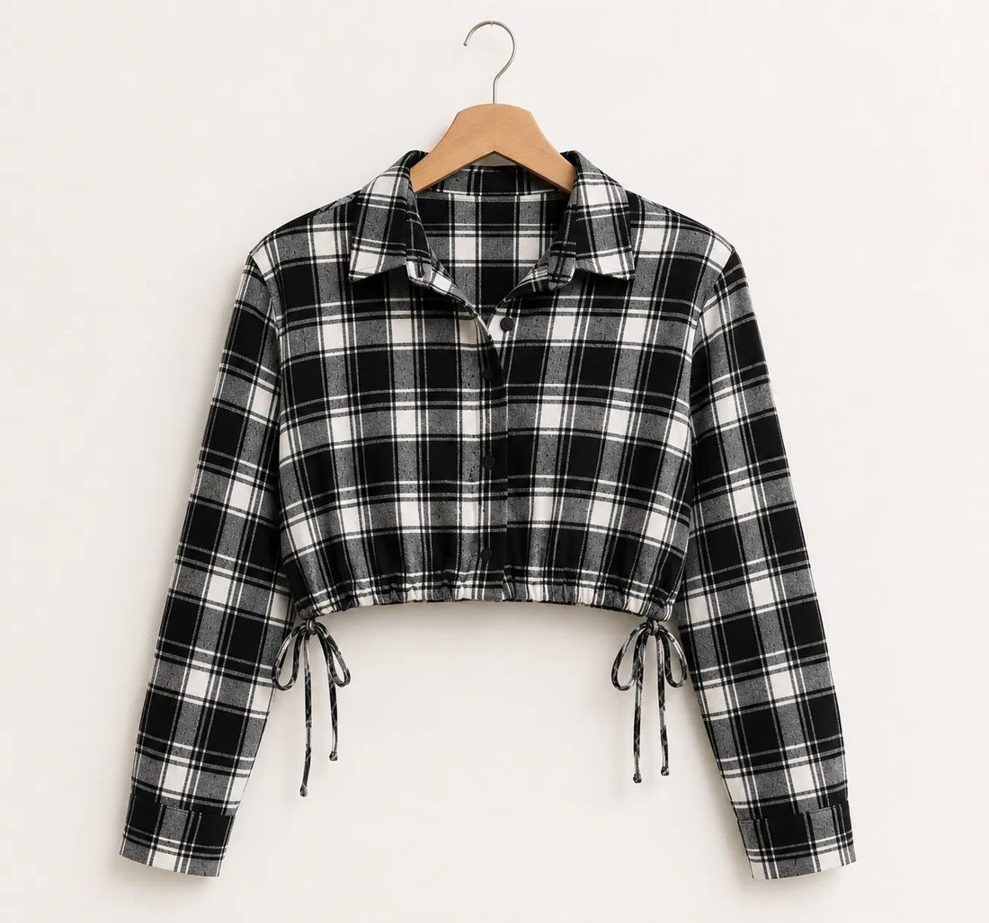 Women Regular Fit Checkered Casual Shirt-image-6