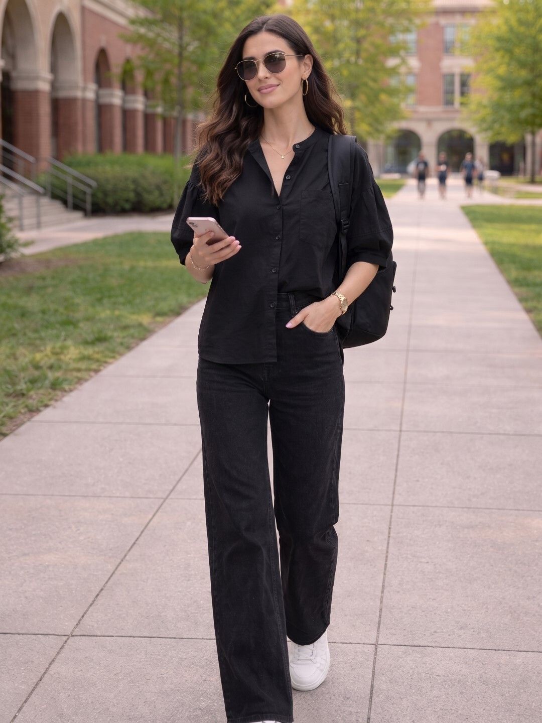 Women Regular Fit Solid Mandarin Collar Casual Shirt-image-40