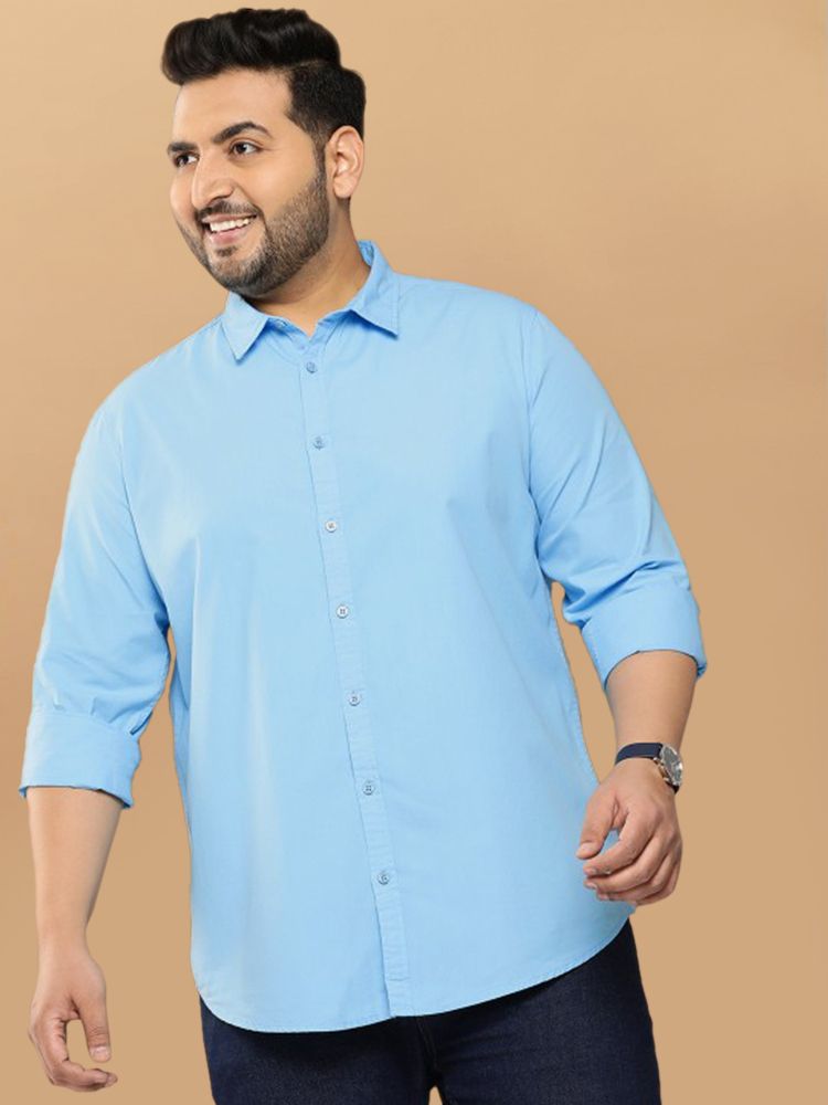 metronaut plus Men Regular Fit Solid Spread Collar Casual Shirt-picture-33