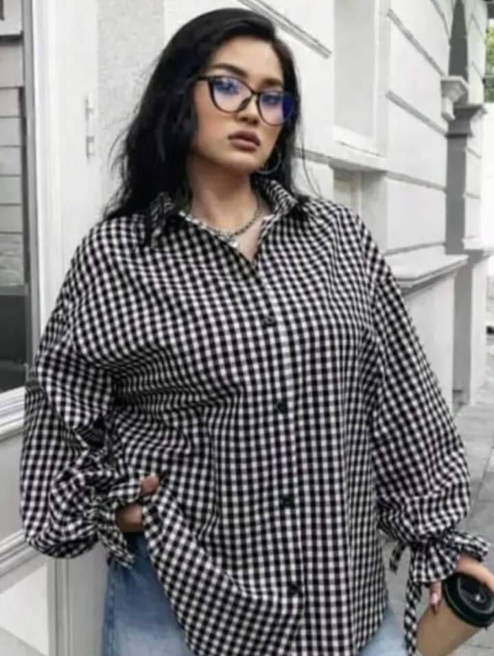 jg enterprises Women Regular Fit Checkered Spread Collar Casual Shirt-picture-18