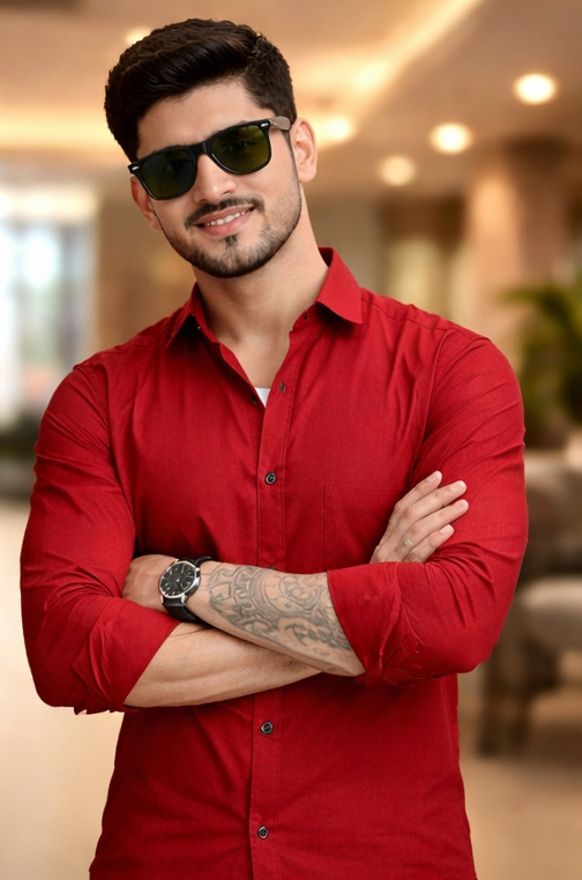 Men Tailored Fit Solid Spread Collar Casual Shirt-image-43