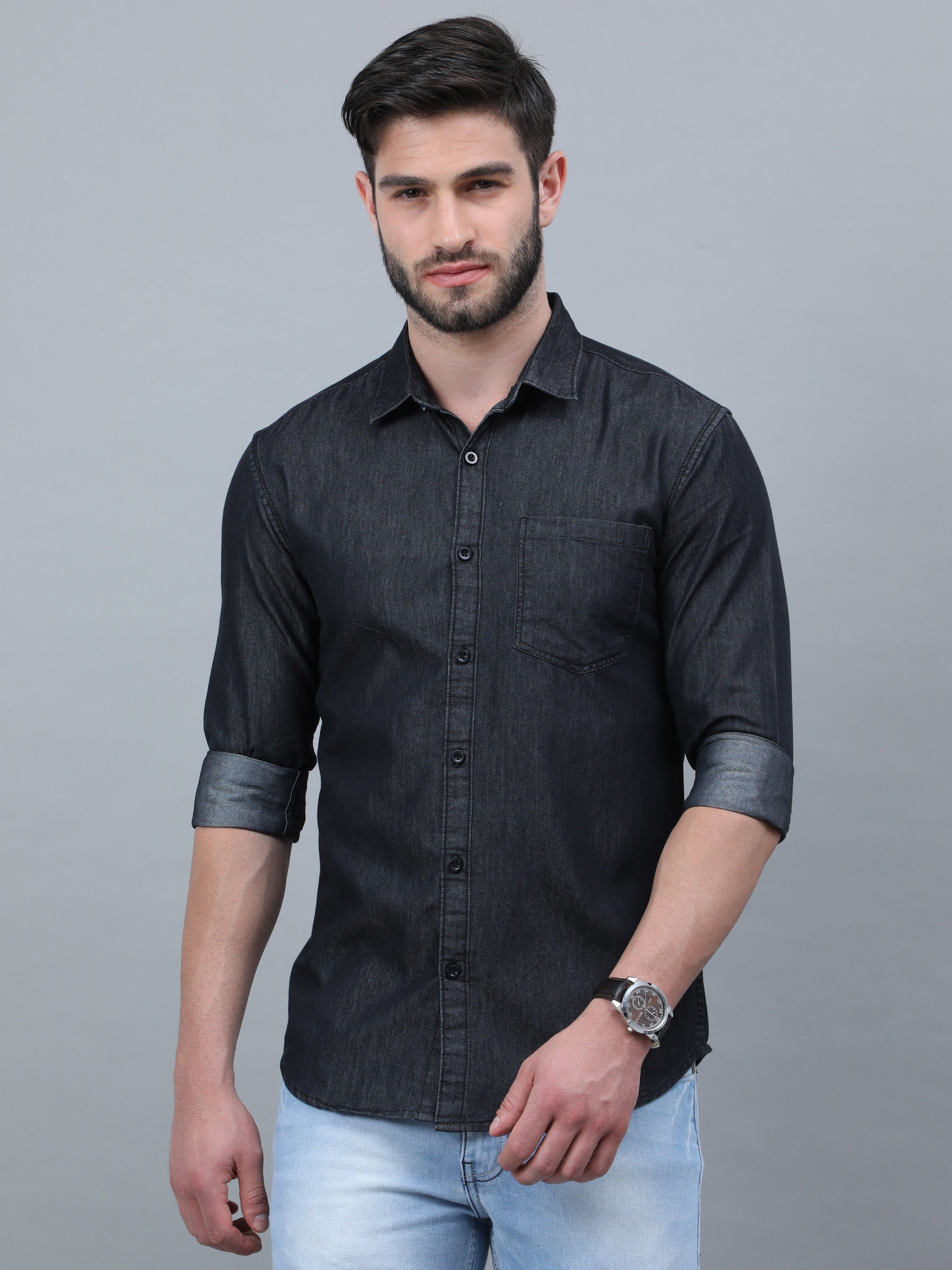 regrowth Men Regular Fit Solid Casual Shirt-picture-10