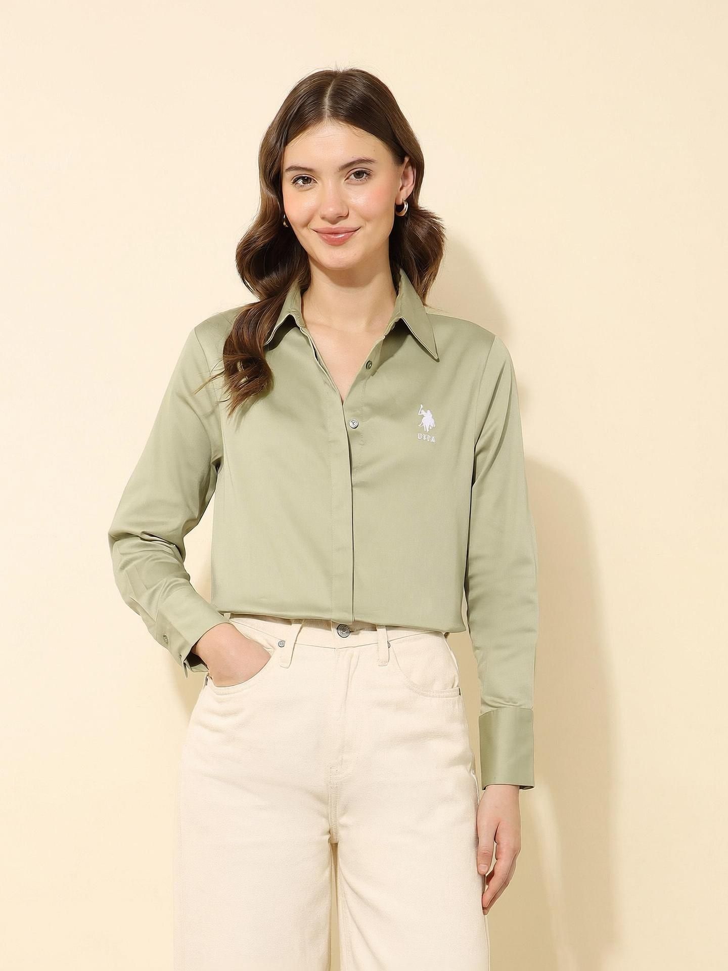 u.s. polo assn. Women Regular Fit Solid Casual Shirt-picture-13